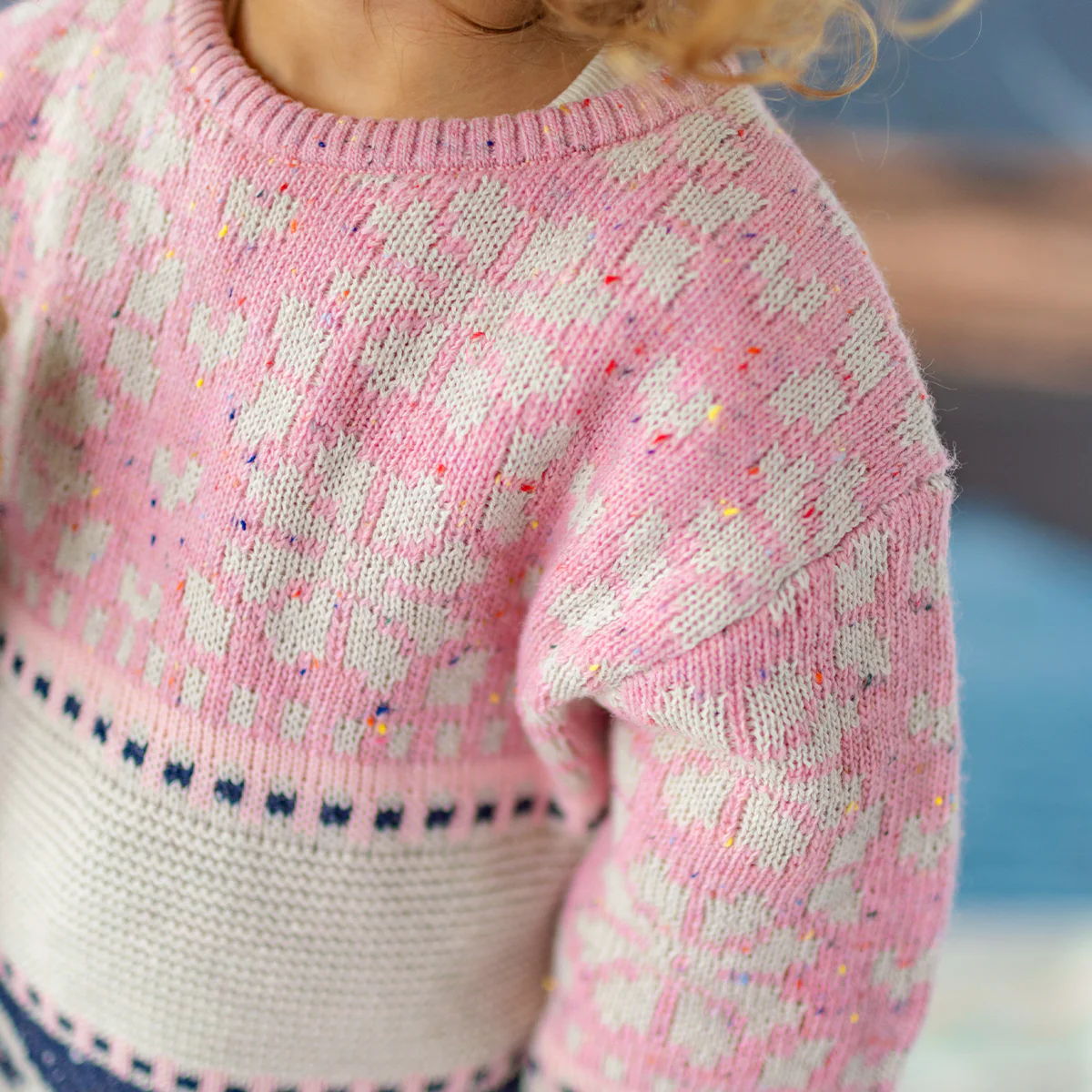 Chandail rose en tricot, bébé - Image 5