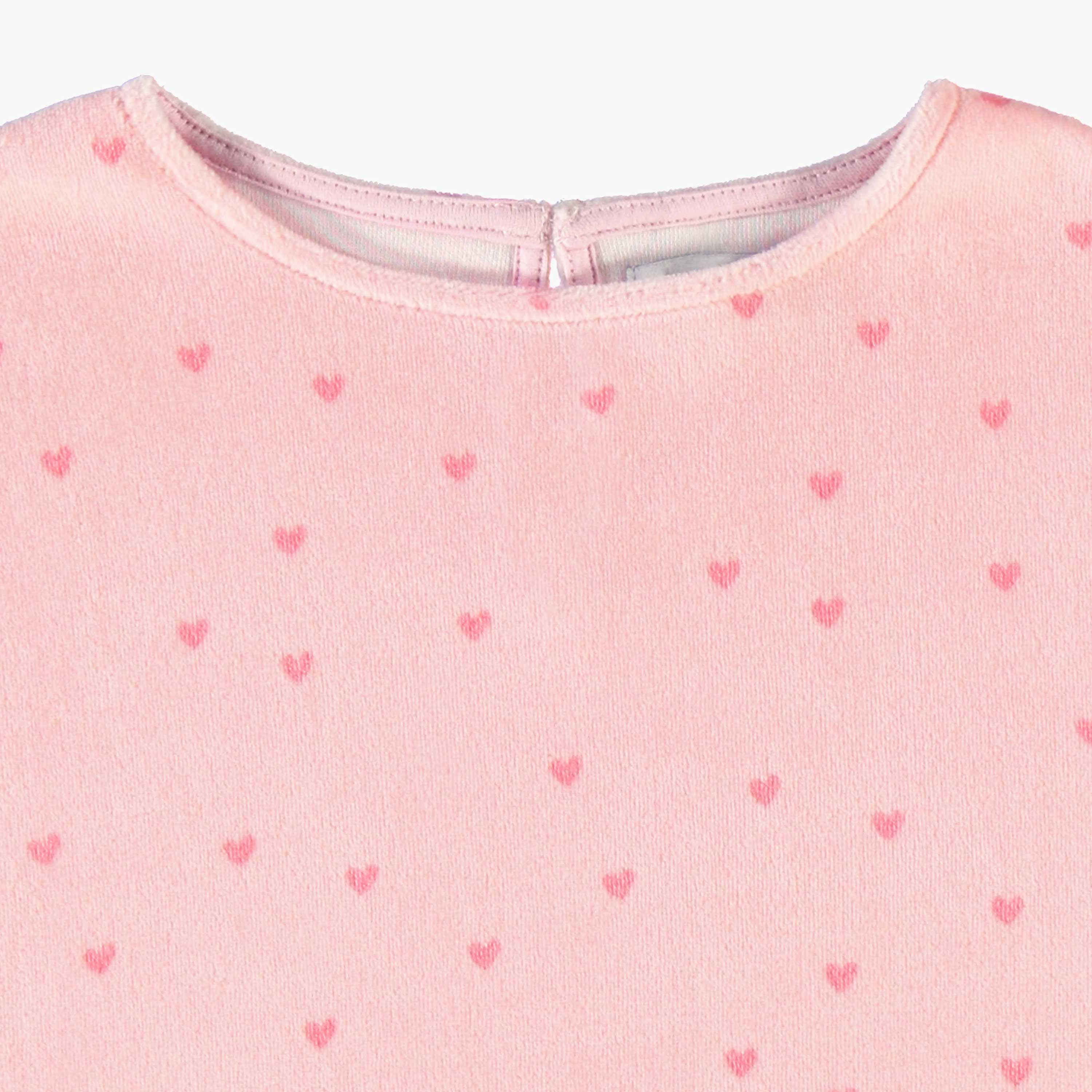 Chandail rose en velours, enfant - Image 2