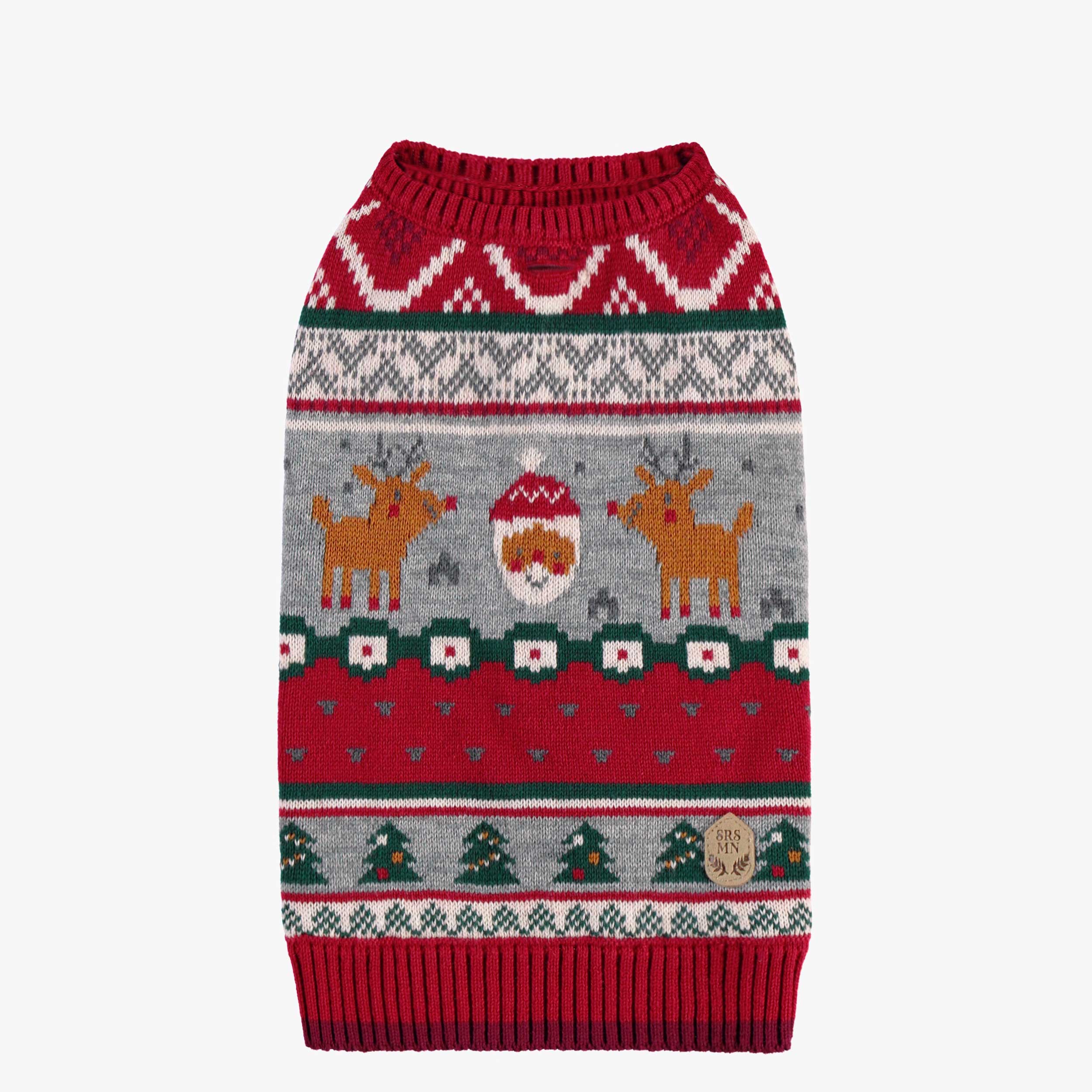 Chandail rouge en tricot pour animaux