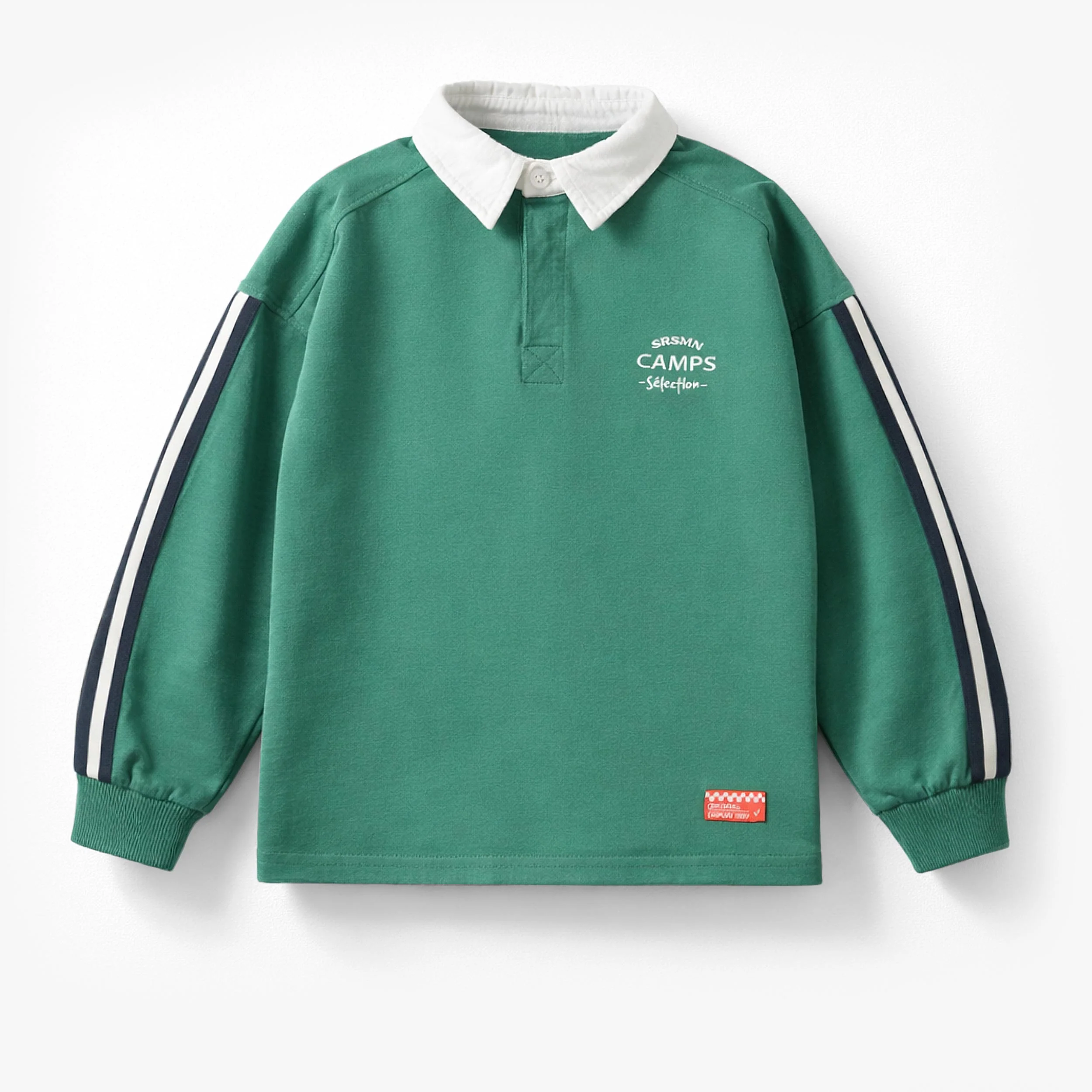 Chandail vert col polo, enfant