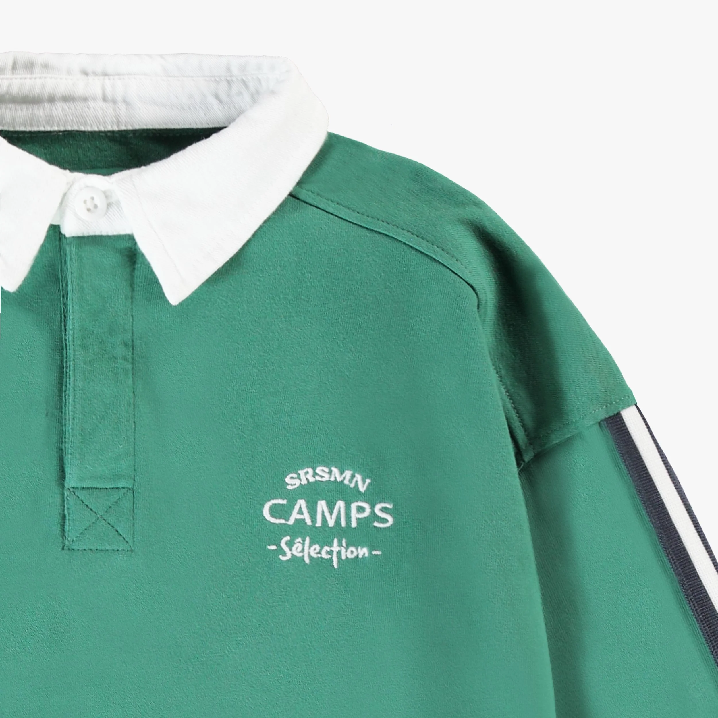 Chandail vert col polo, enfant - Image 5