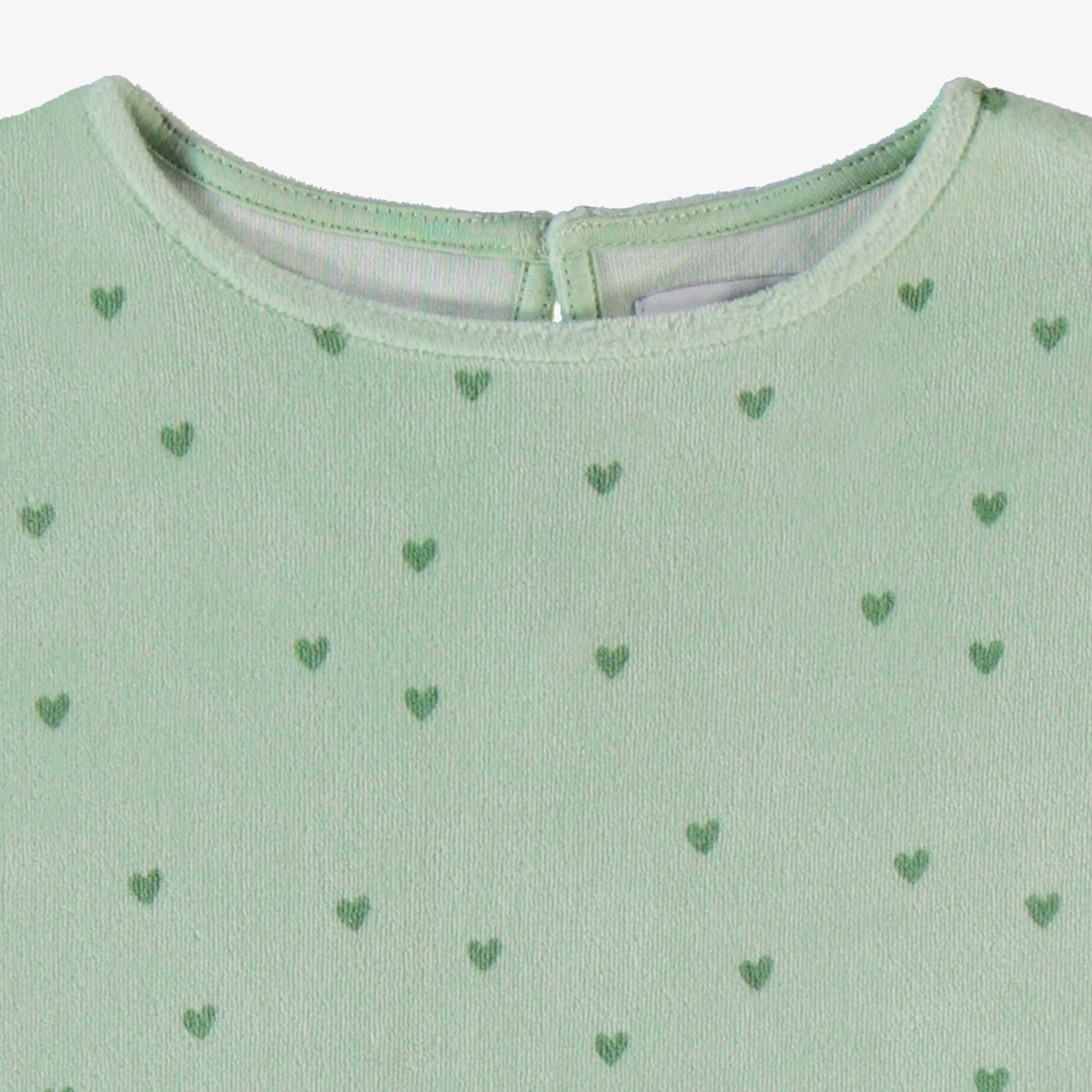 Chandail vert en velours, enfant - Image 2
