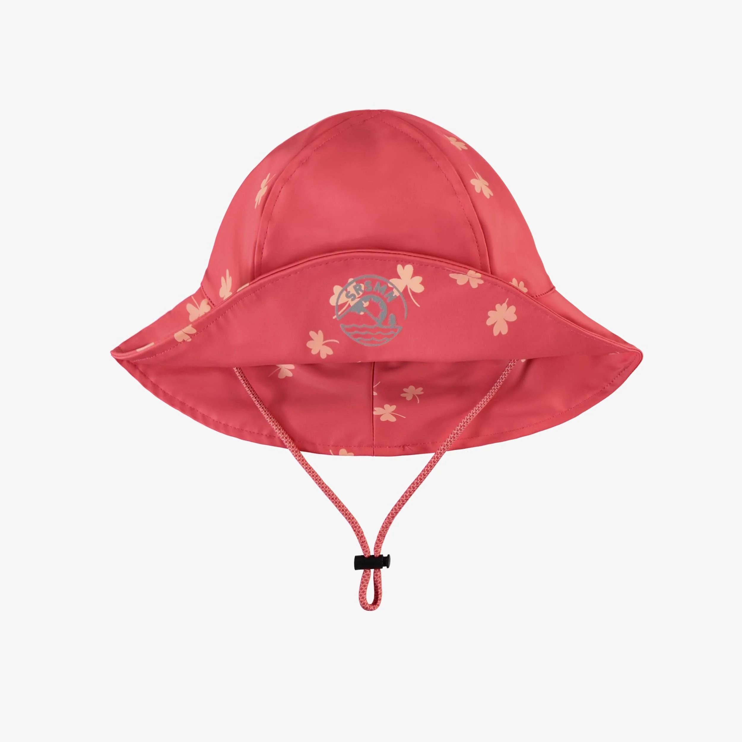 Chapeau de pluie rose à motif en polyuréthane, bébé