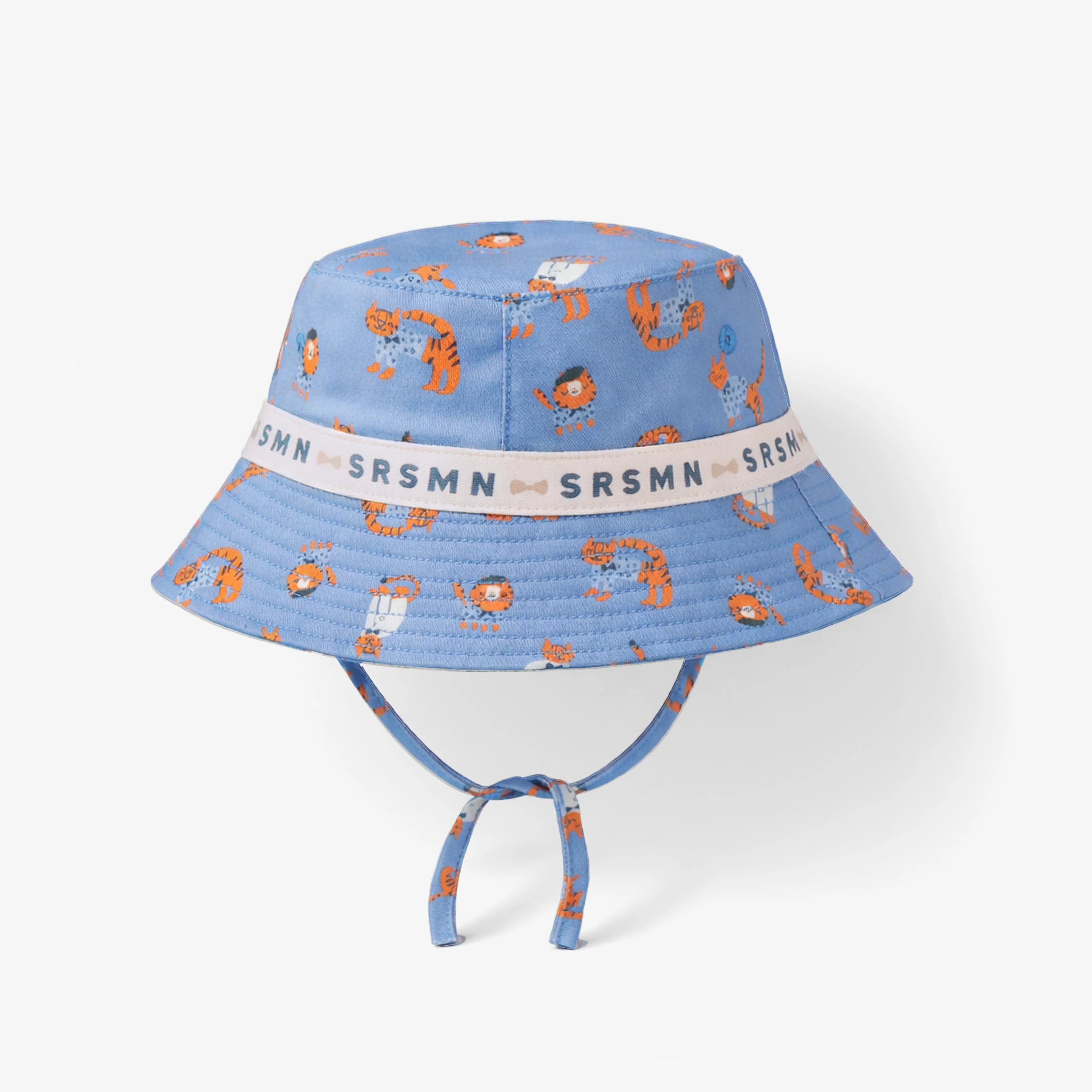 Chapeau de soleil bleu à motifs de tigres, bébé