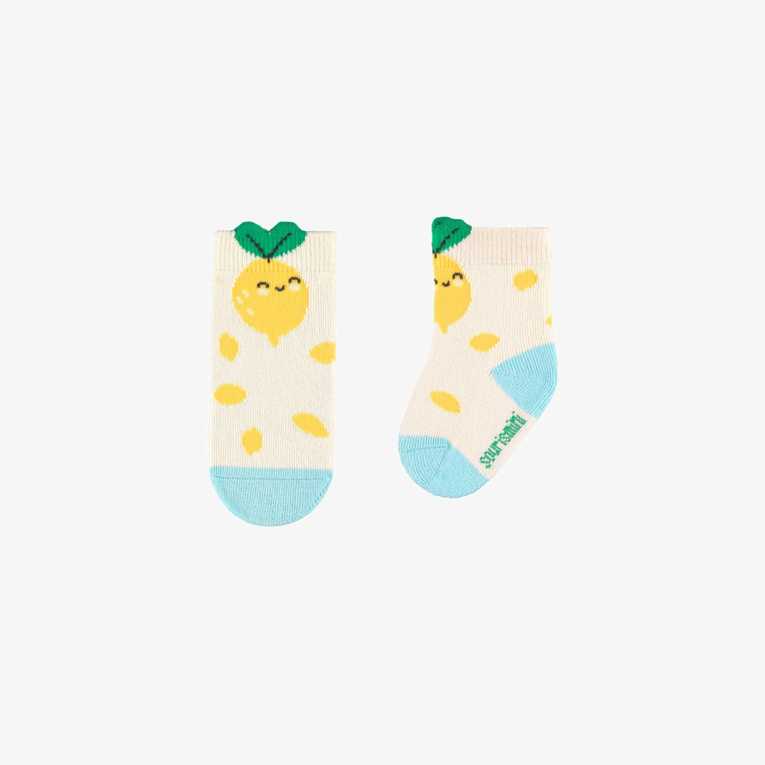 Chaussettes crème à motifs, naissance