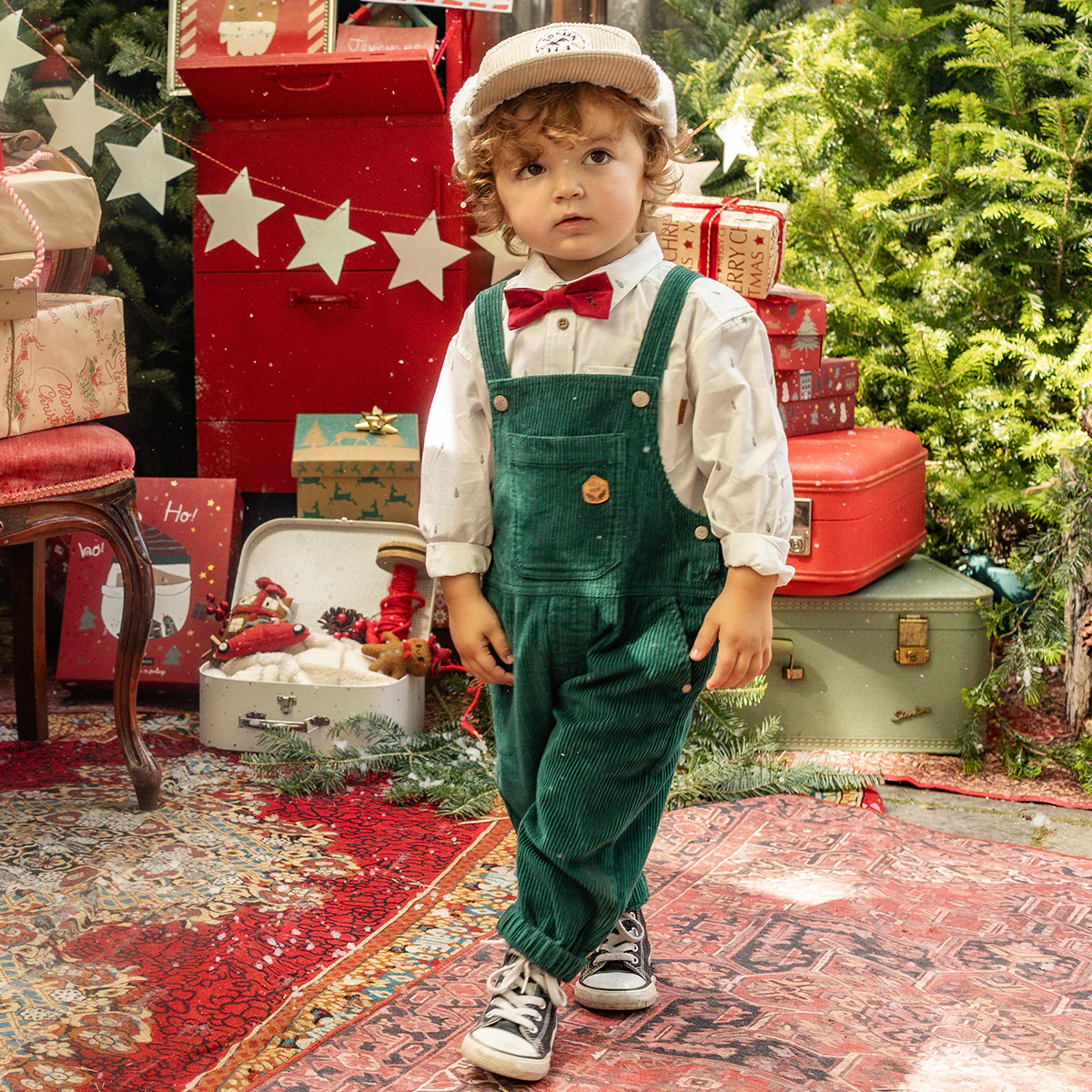 Chemise blanche à motifs de sapins, bébé - Image 3