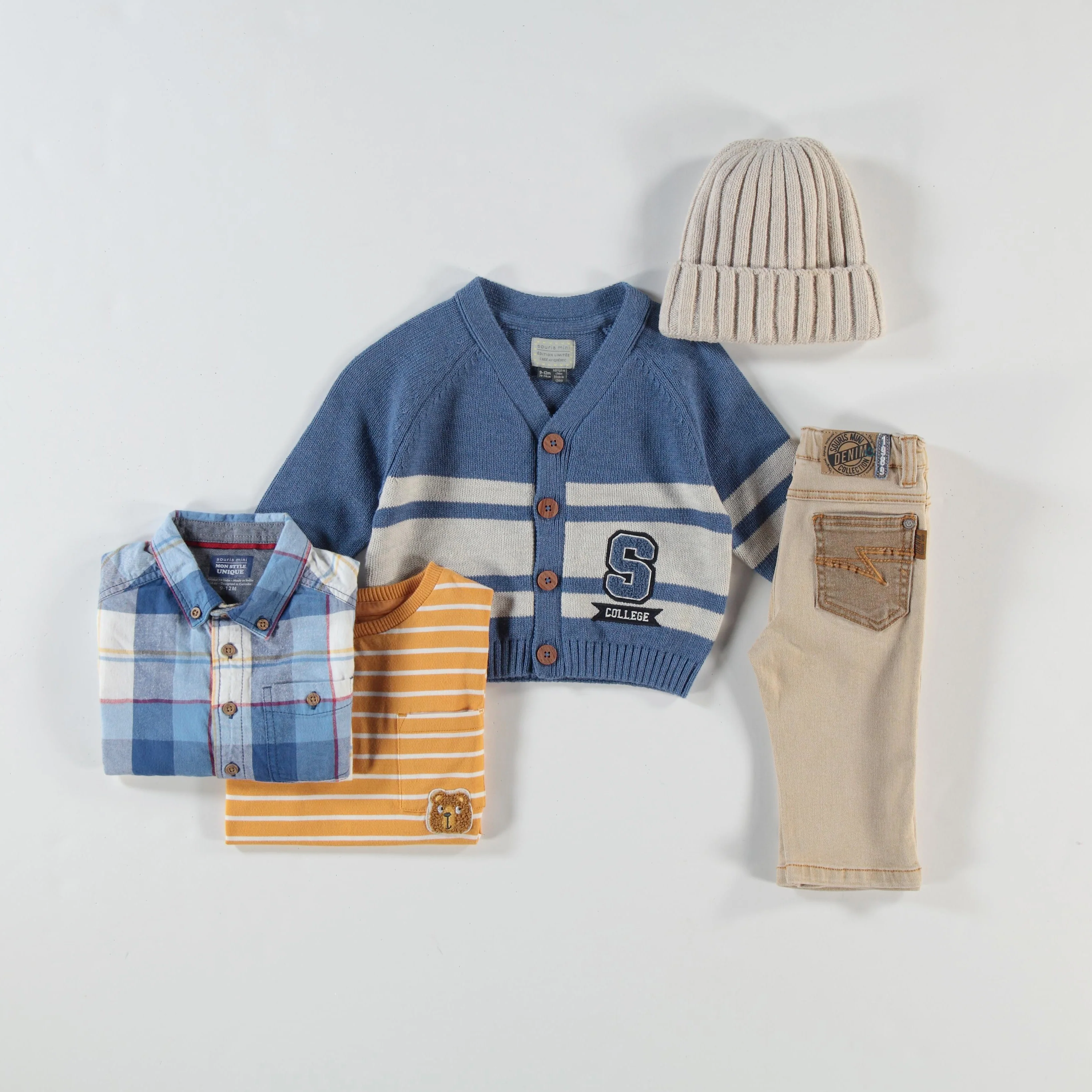 Chemise bleue à carreaux, bébé - Image 6