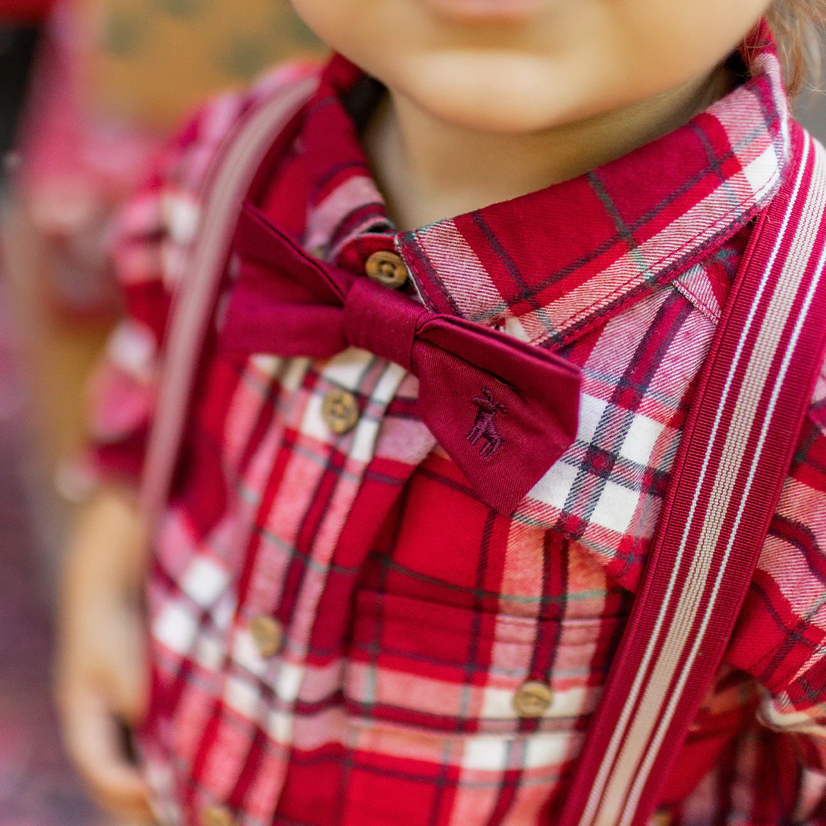 Chemise rouge à carreaux, bébé - Image 3