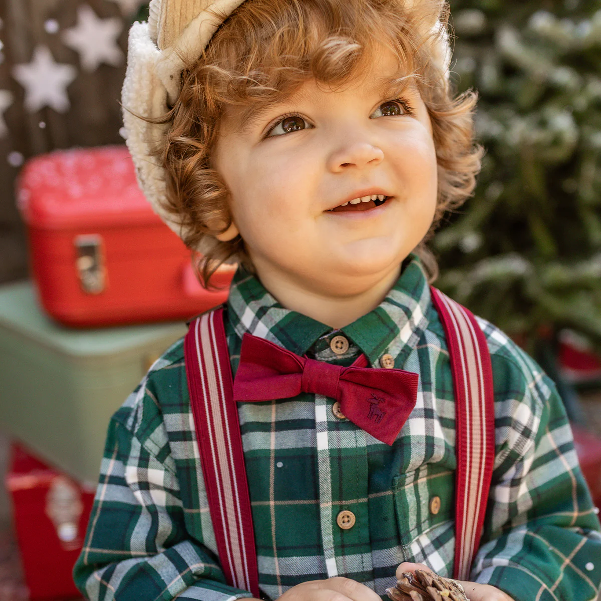 Chemise verte à carreaux, bébé - Image 3