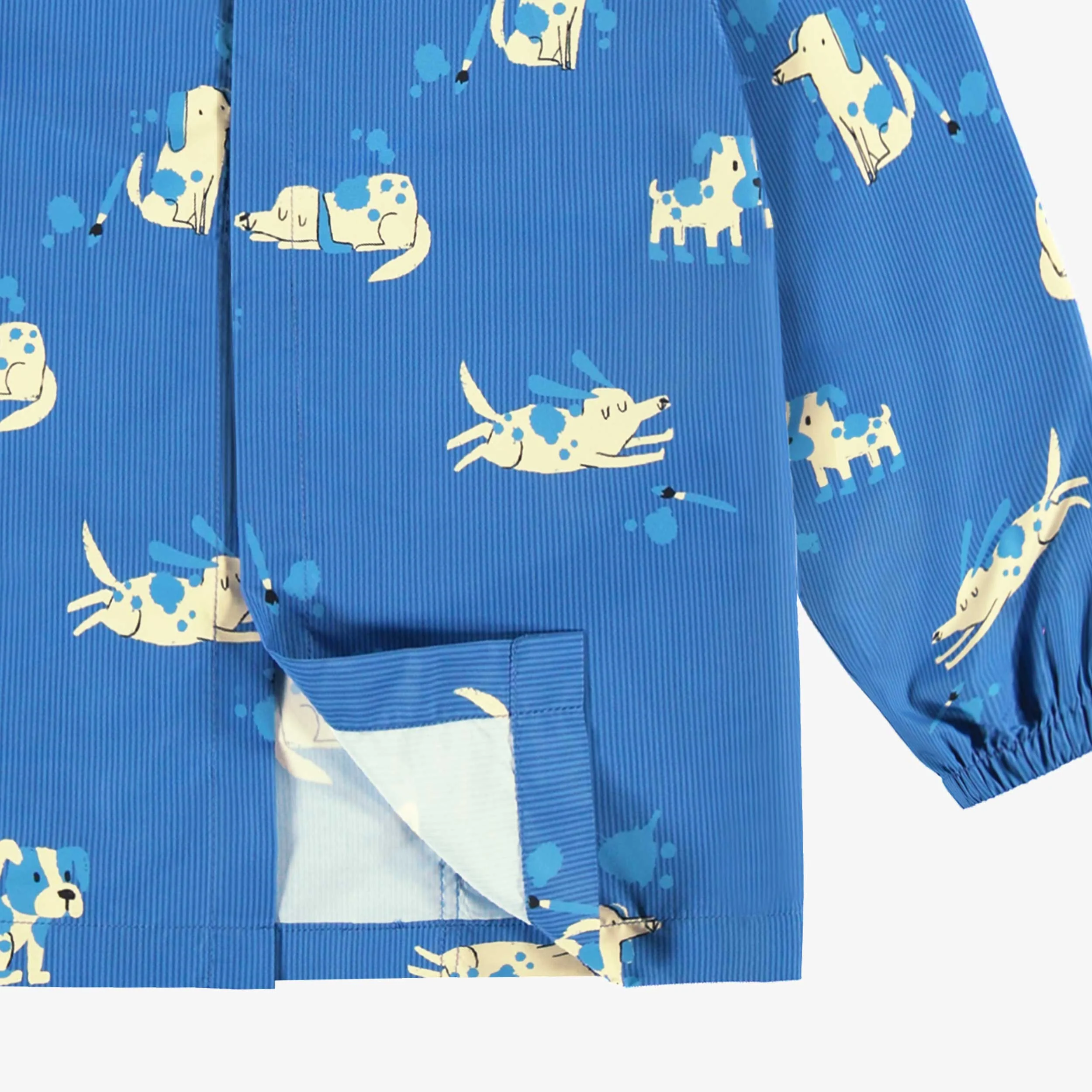 Couvre-tout bleu à rayures et motifs de chiens, enfant - Image 6