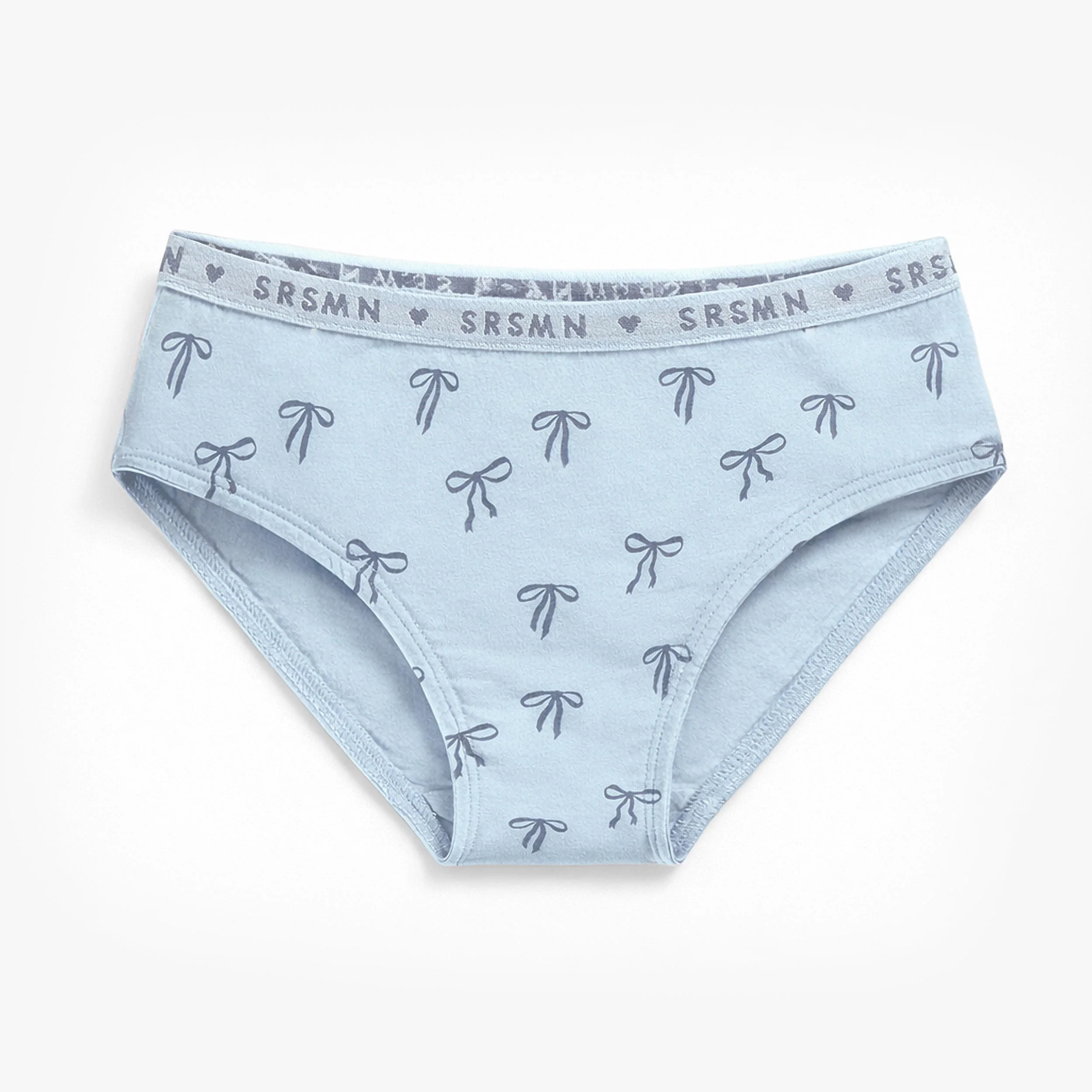 Culotte bikini bleue à motifs de boucles, enfant