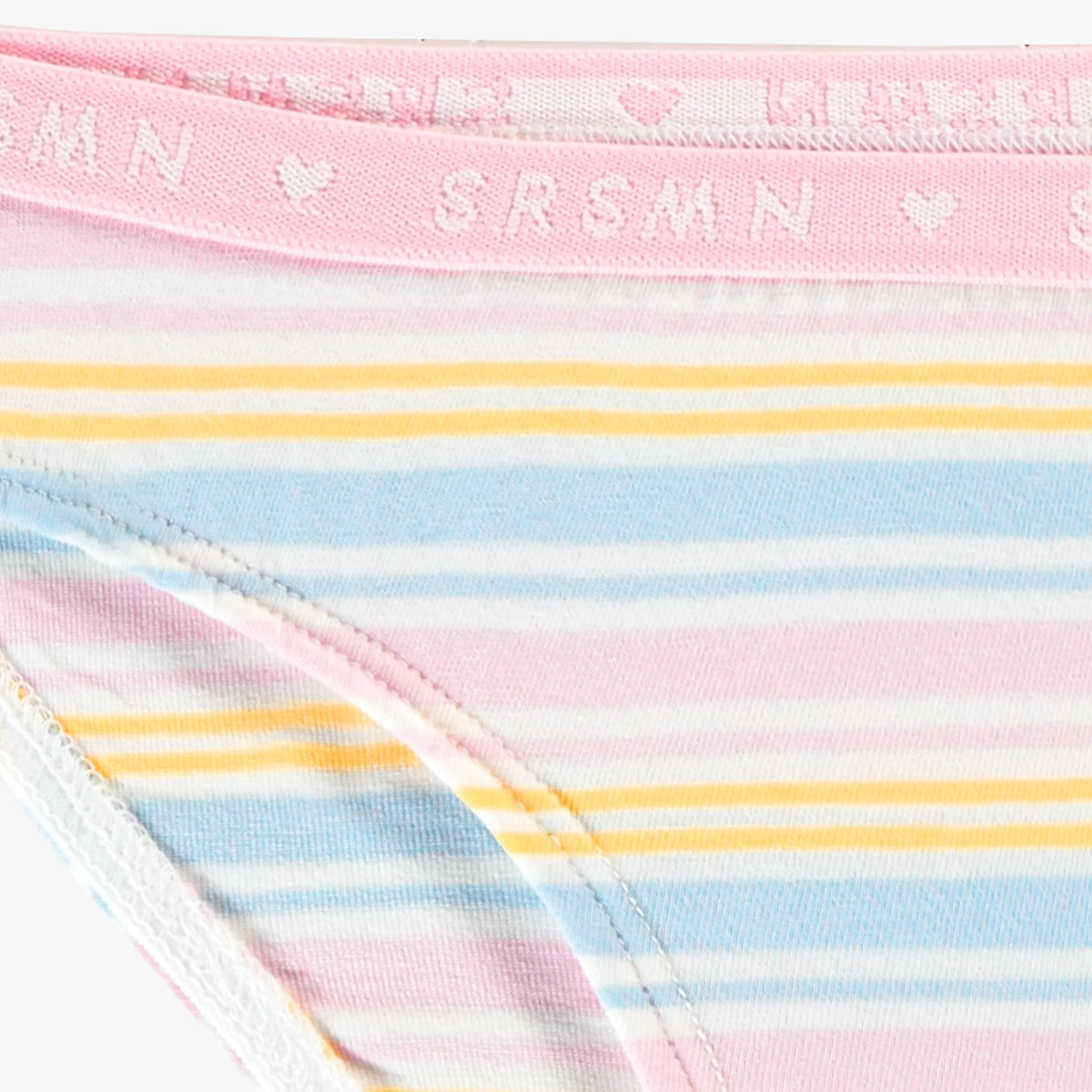 Culotte bikini à rayures pastel, enfant - Image 3