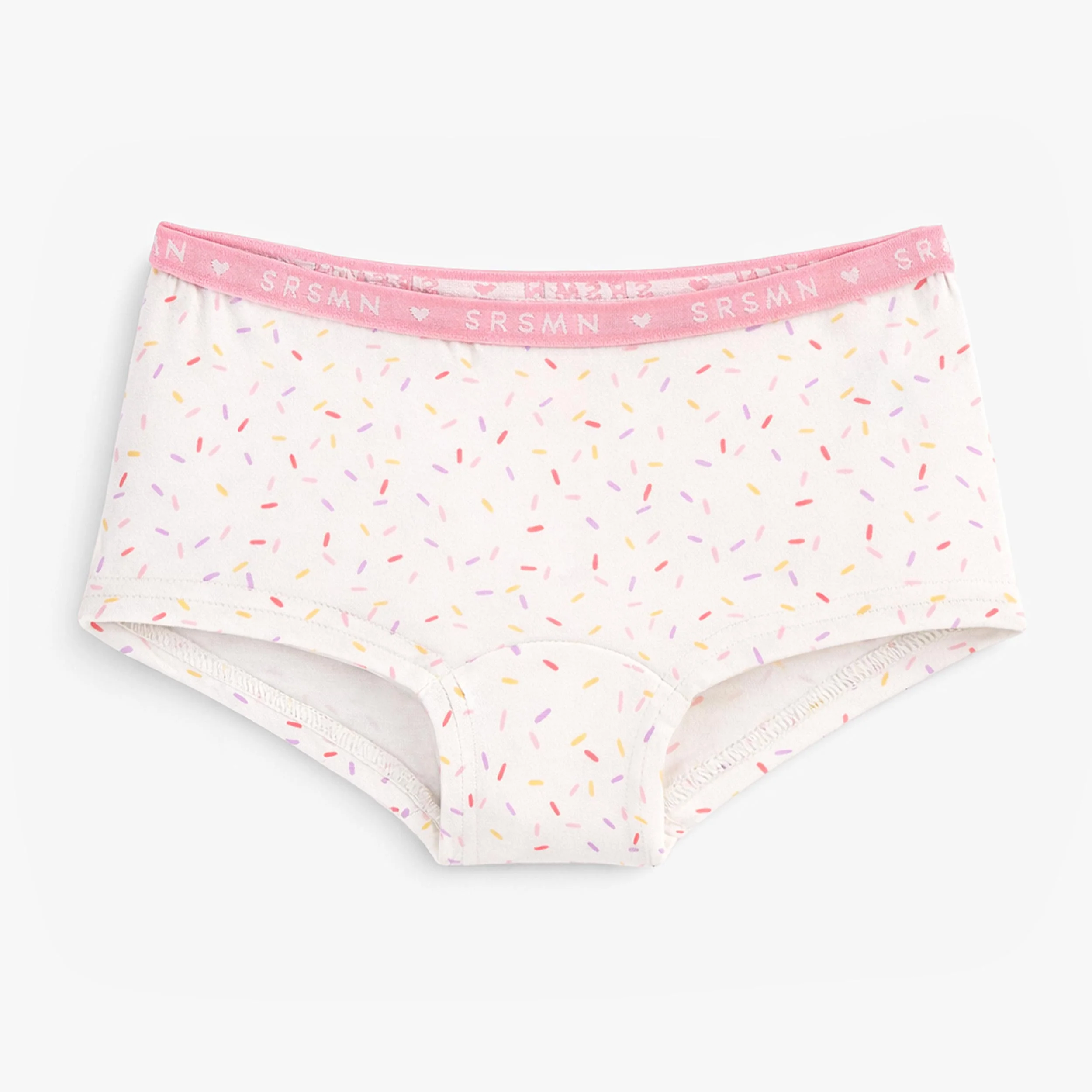 Culotte garçonne blanche à motifs de confettis, enfant