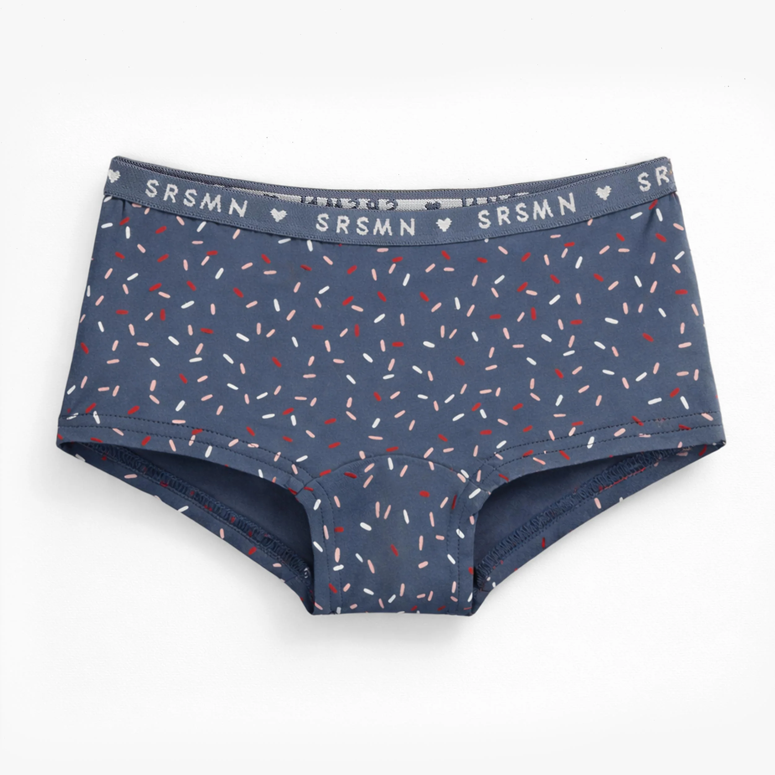 Culotte garçonne marine à motifs de confettis, enfant