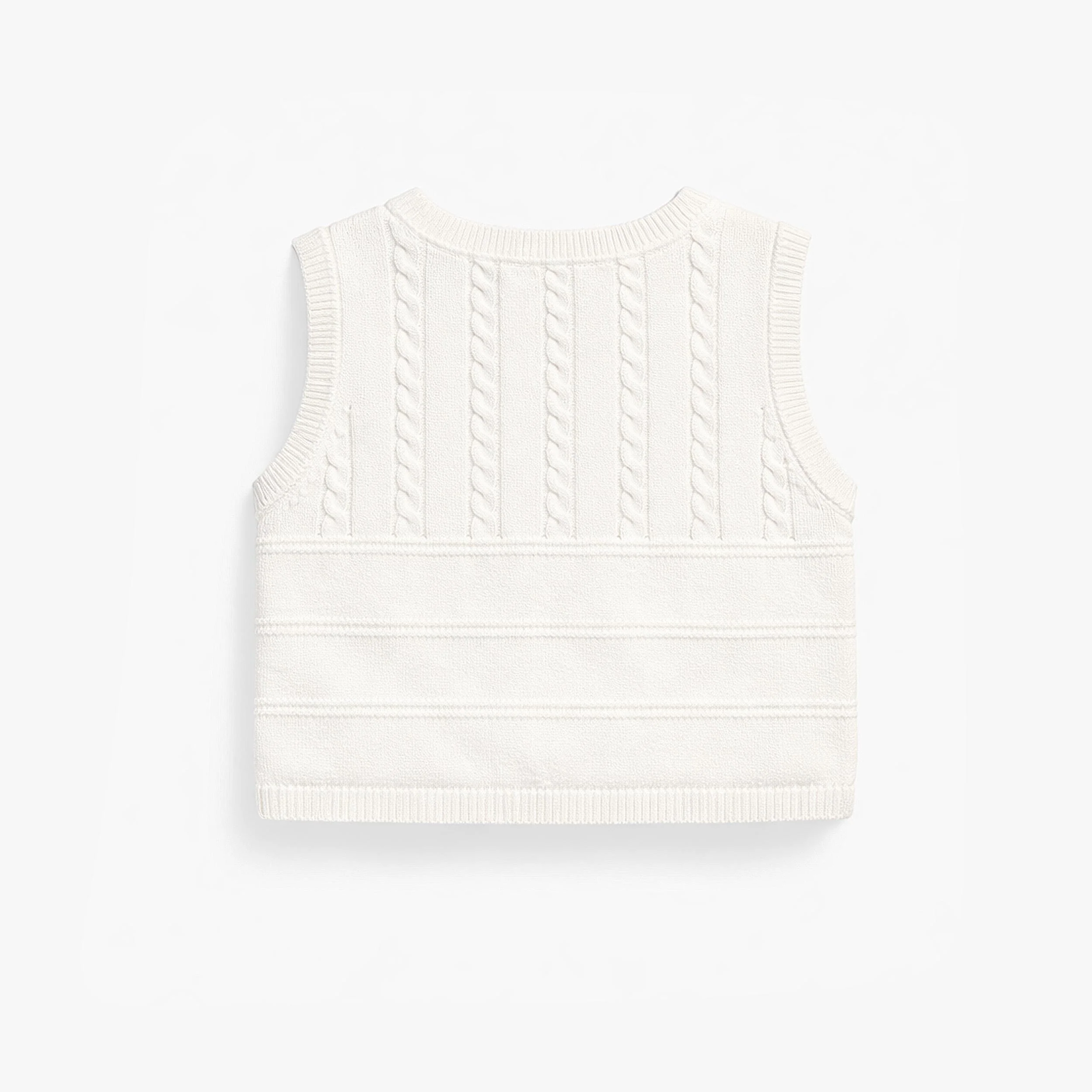 Débardeur crème en tricot, naissance - Image 5