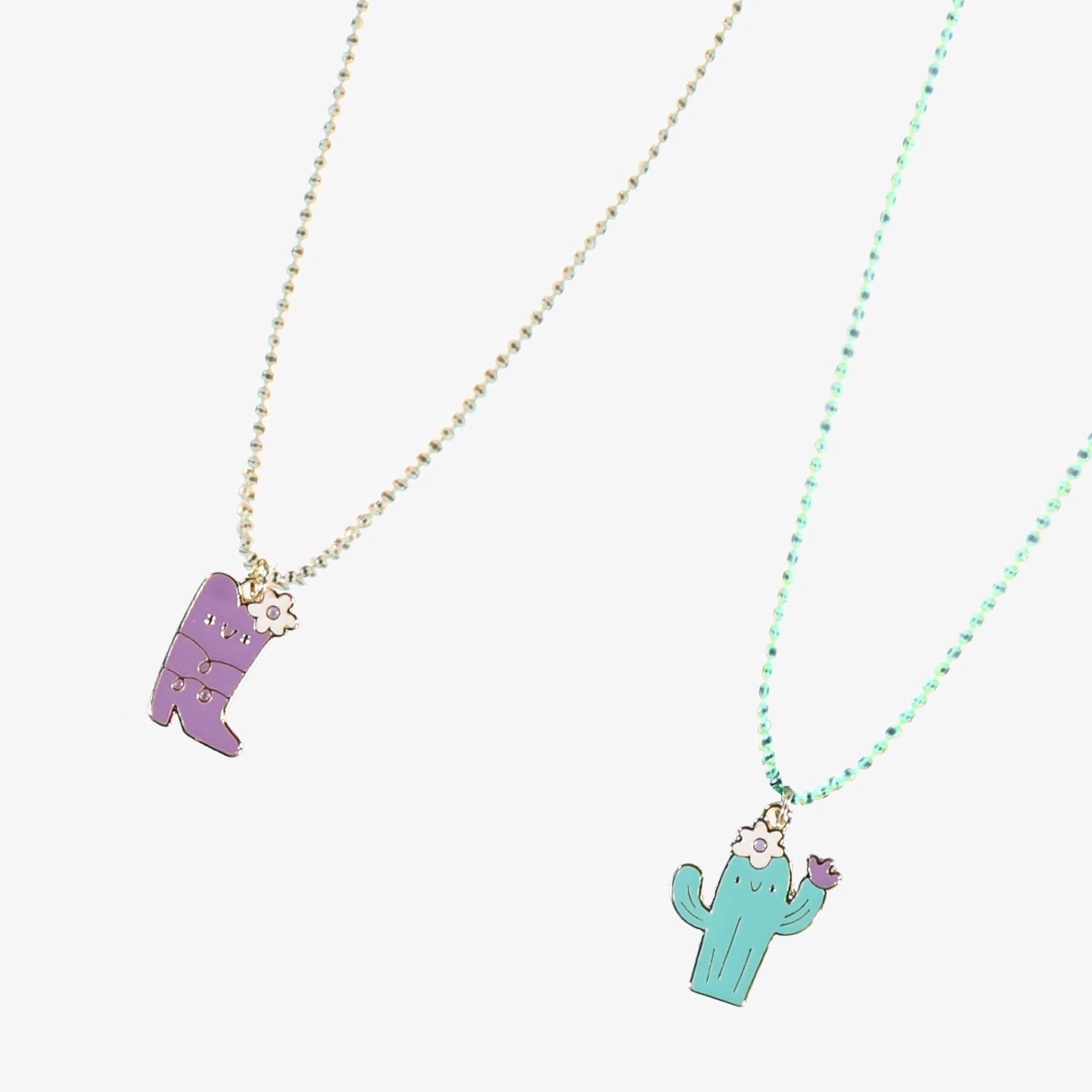 Duo de colliers cactus et botte de cowboy, enfant - Image 2