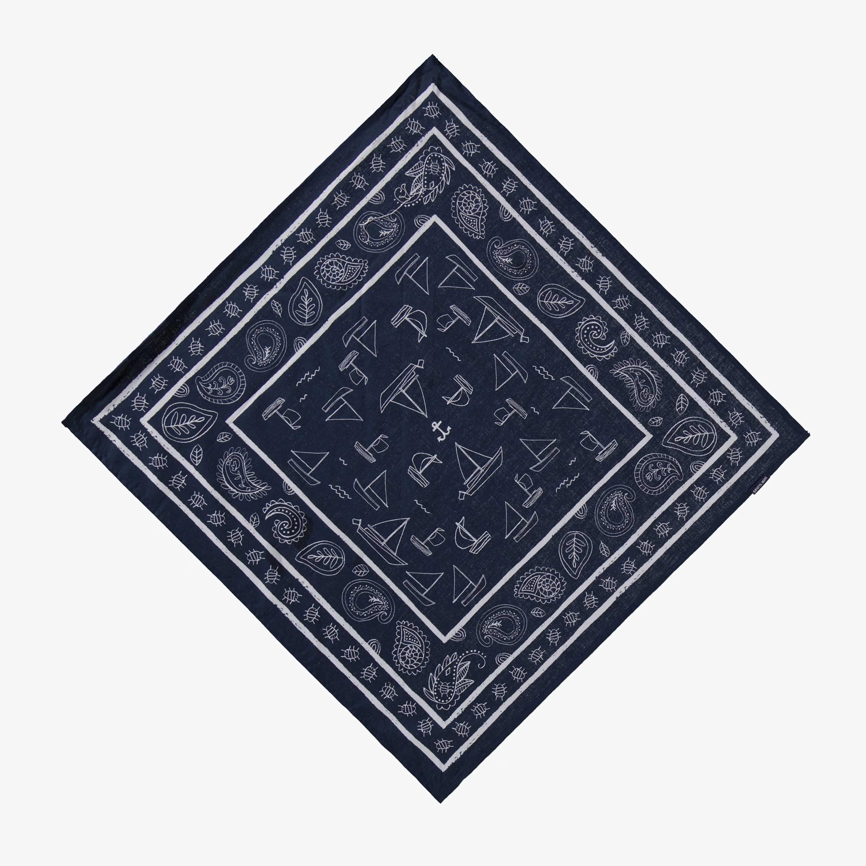 Foulard bleu foncé à motifs, enfant - Image 7