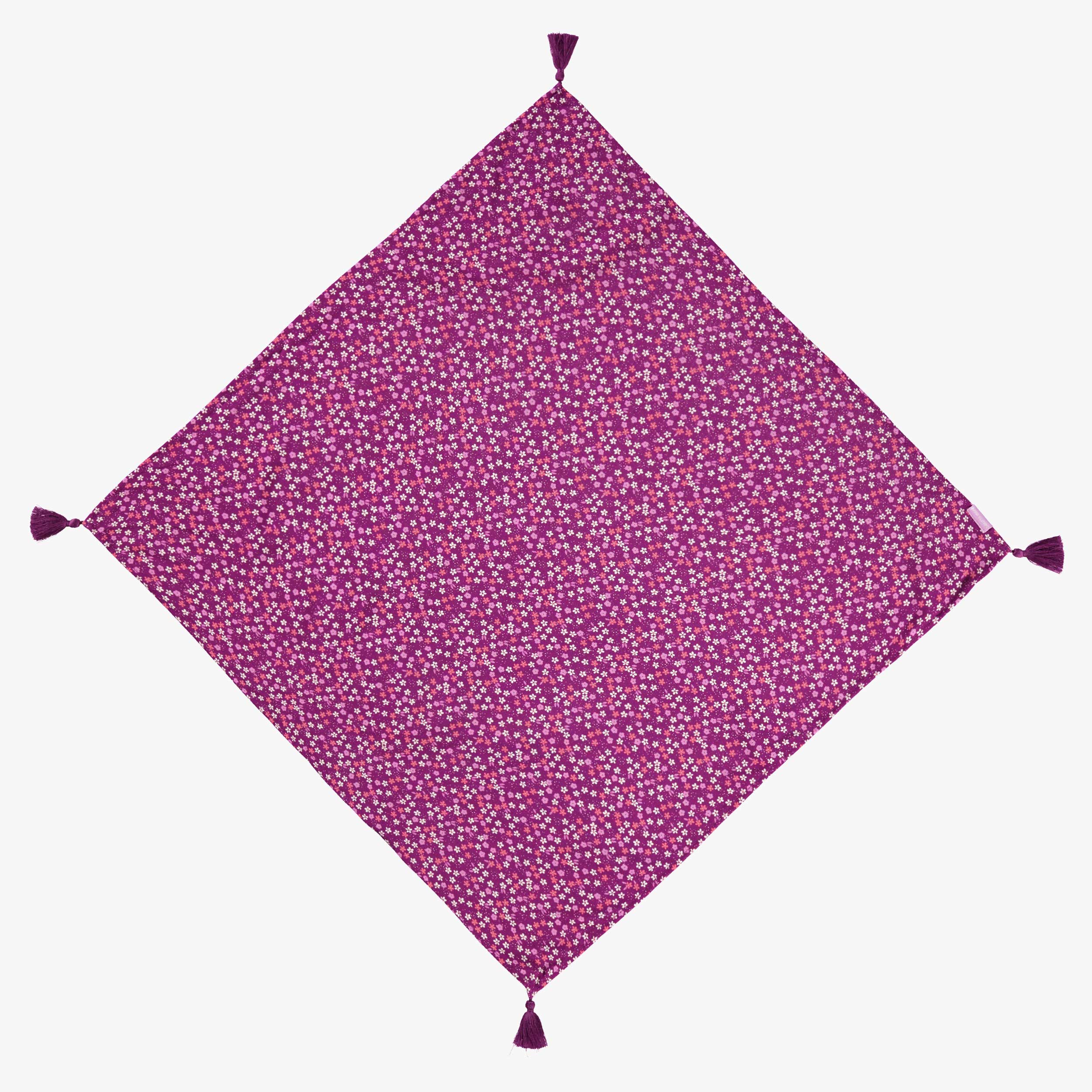 Foulard mauve à motif floral, enfant - Image 2