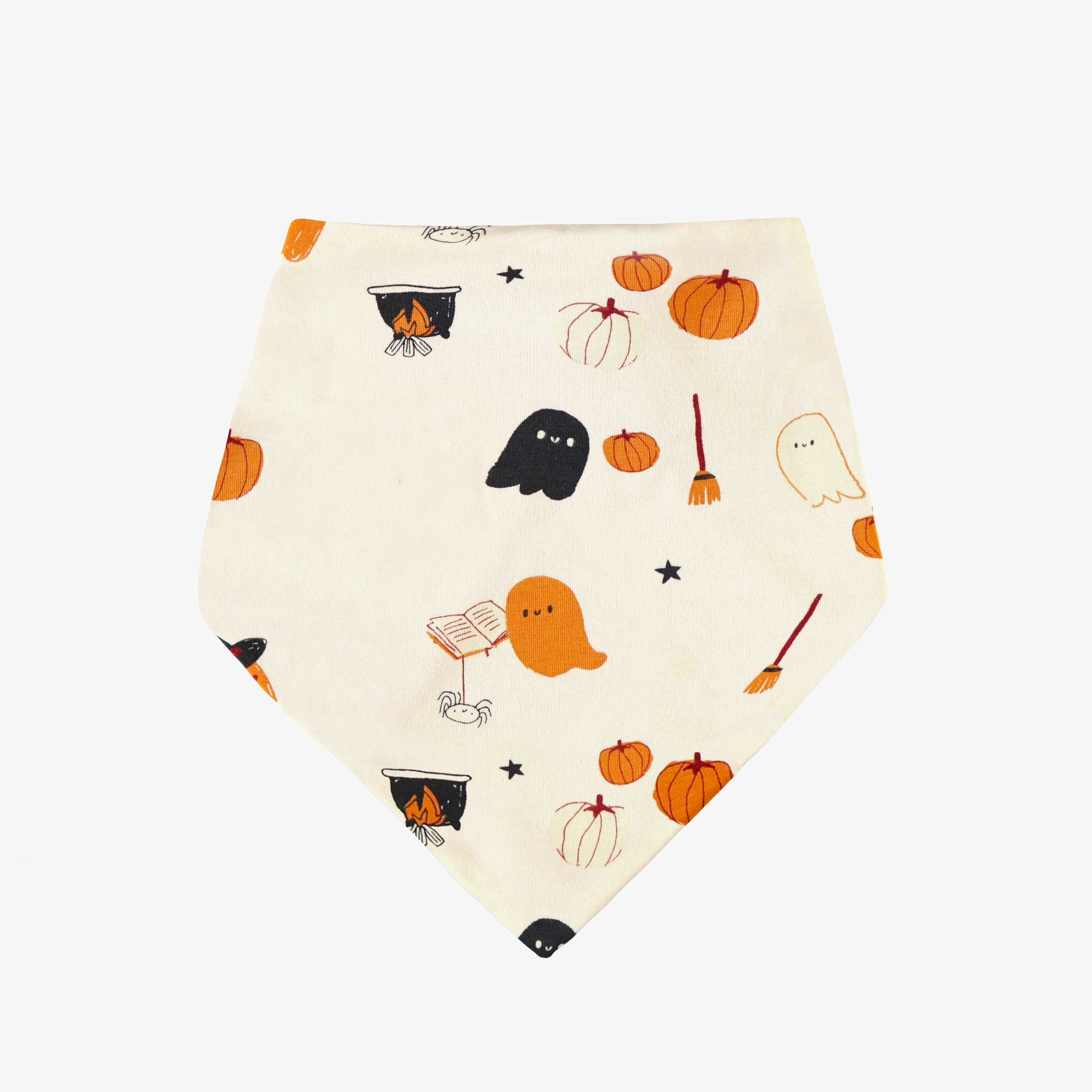 Foulard réversible à motifs d’Halloween phosphorescents pour animaux en jersey extensible