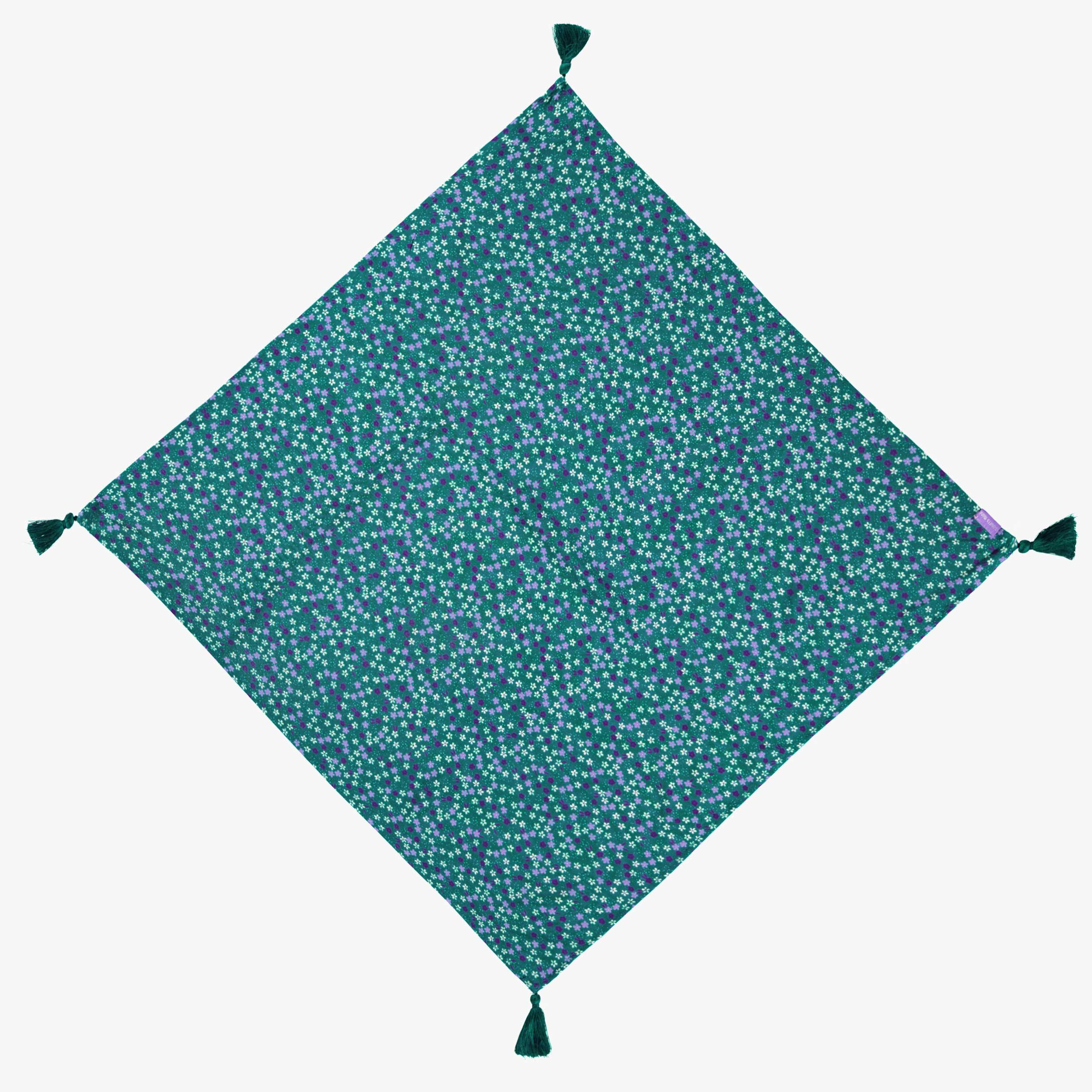 Foulard turquoise à motif floral, enfant - Image 2