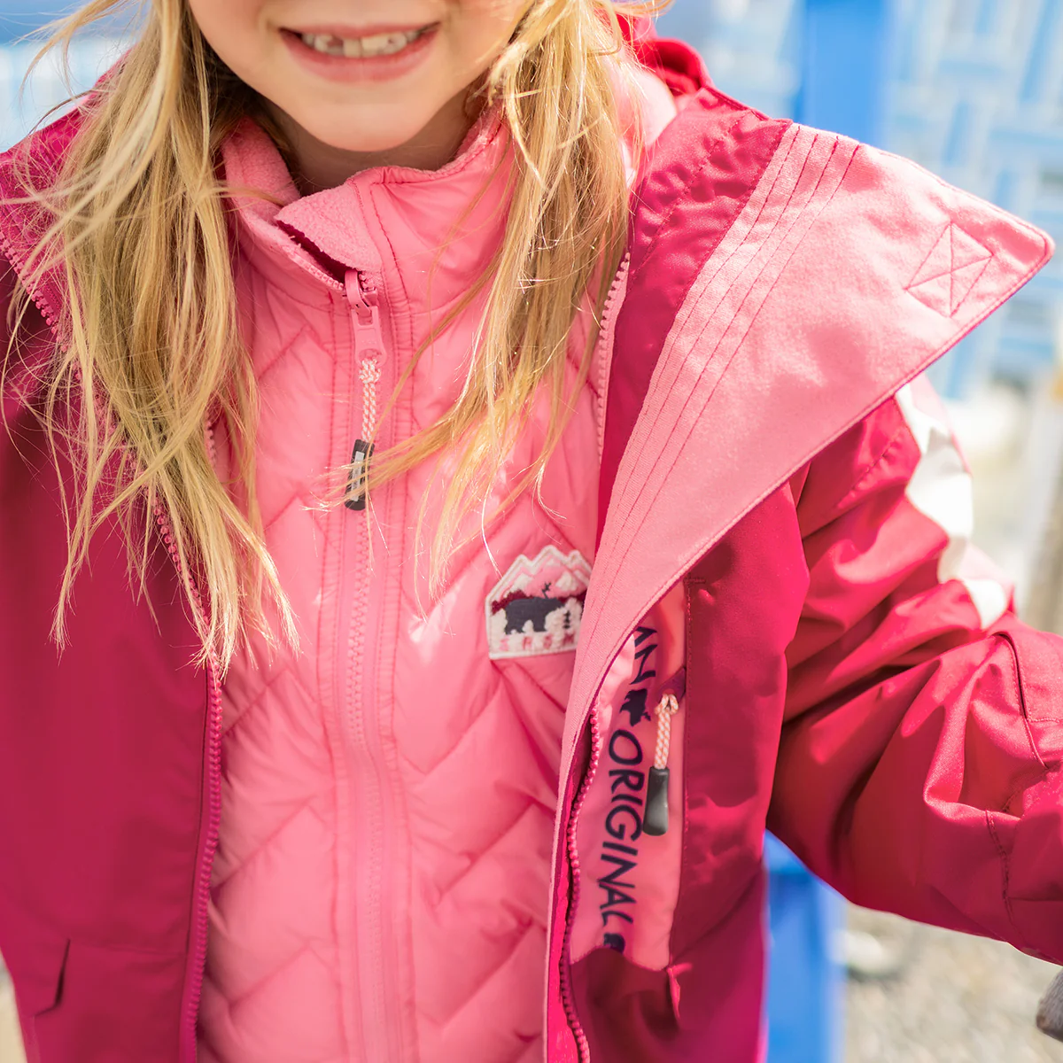 Habit de neige 3 en 1 rose et bleu denim, enfant - Image 5