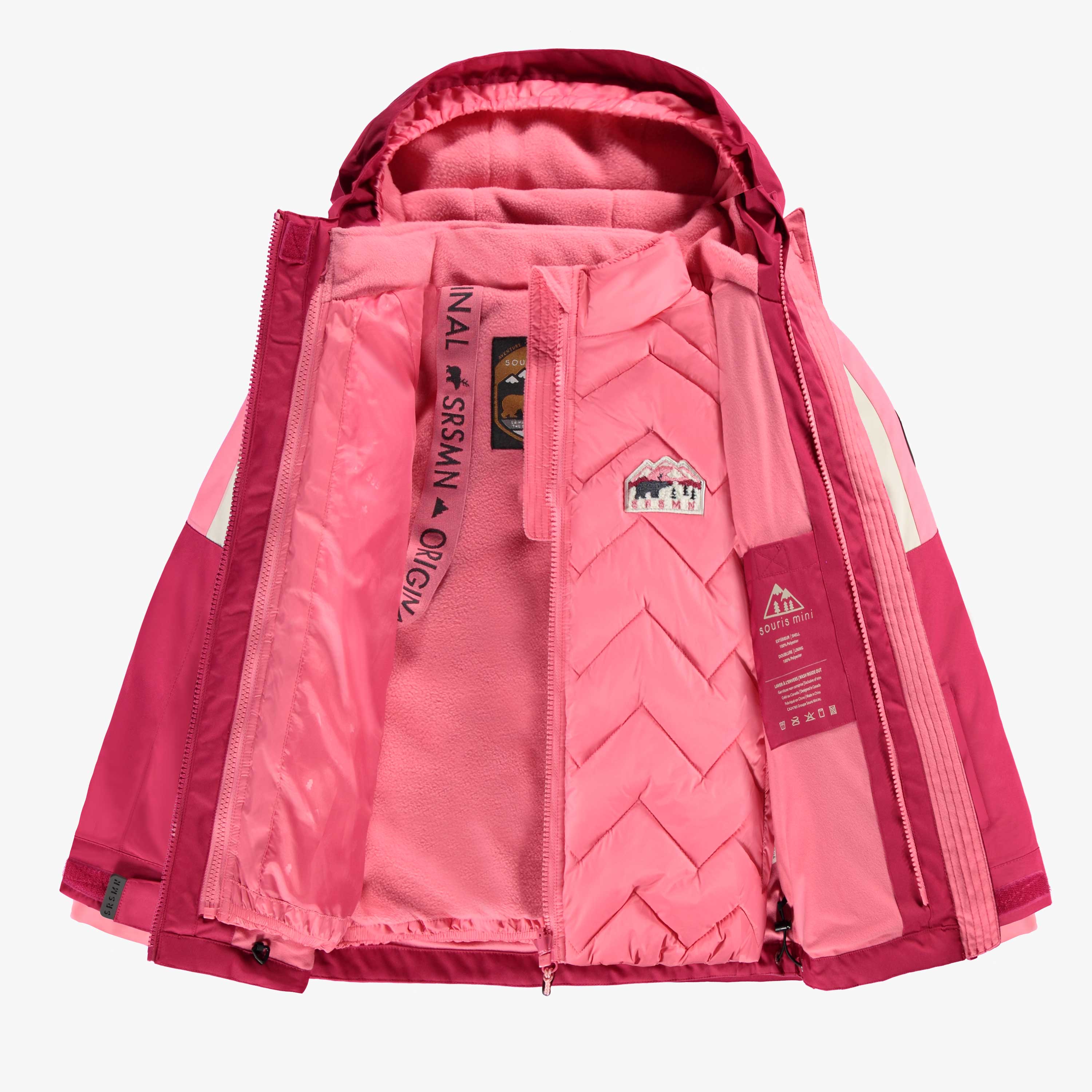 Habit de neige 3 en 1 rose et bleu denim, enfant - Image 8