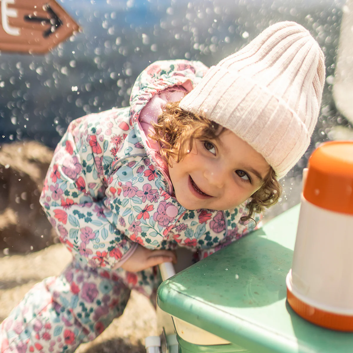 Habit de neige deux pièces avec motif floral, bébé - Image 3
