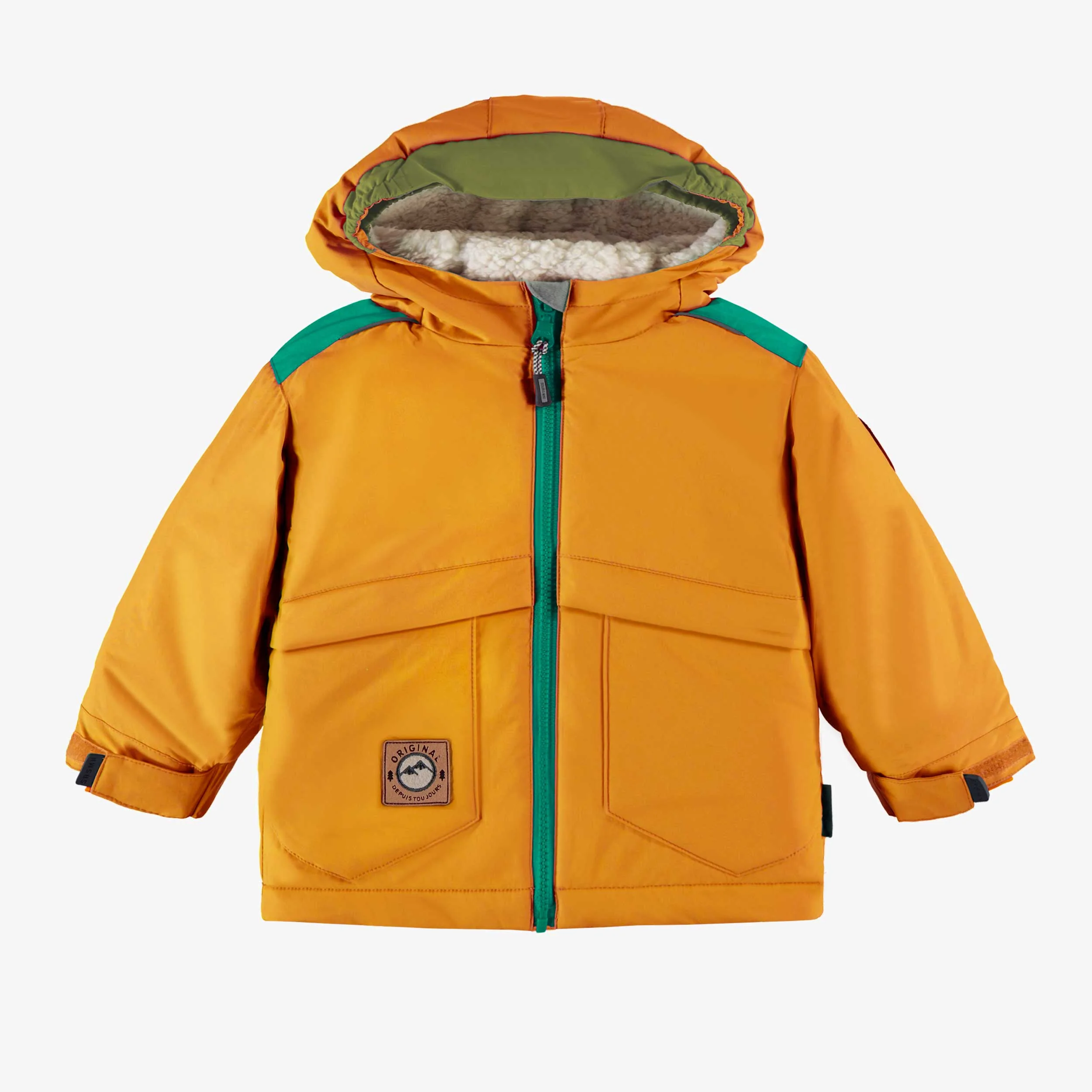 Habit de neige deux pièces jaune et turquoise, bébé - Image 4