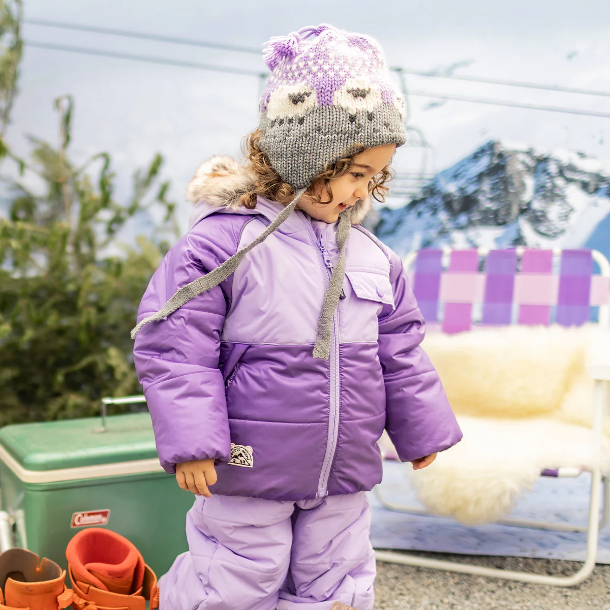 Habit de neige deux pièces mauve, bébé - Image 3