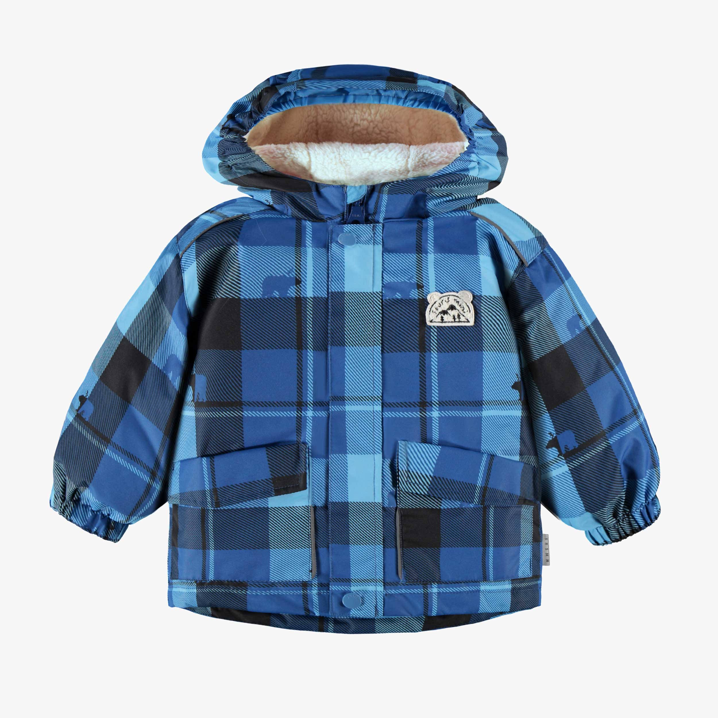 Habit de neige 3 en 1 bleu avec carreaux, bébé - Image 7