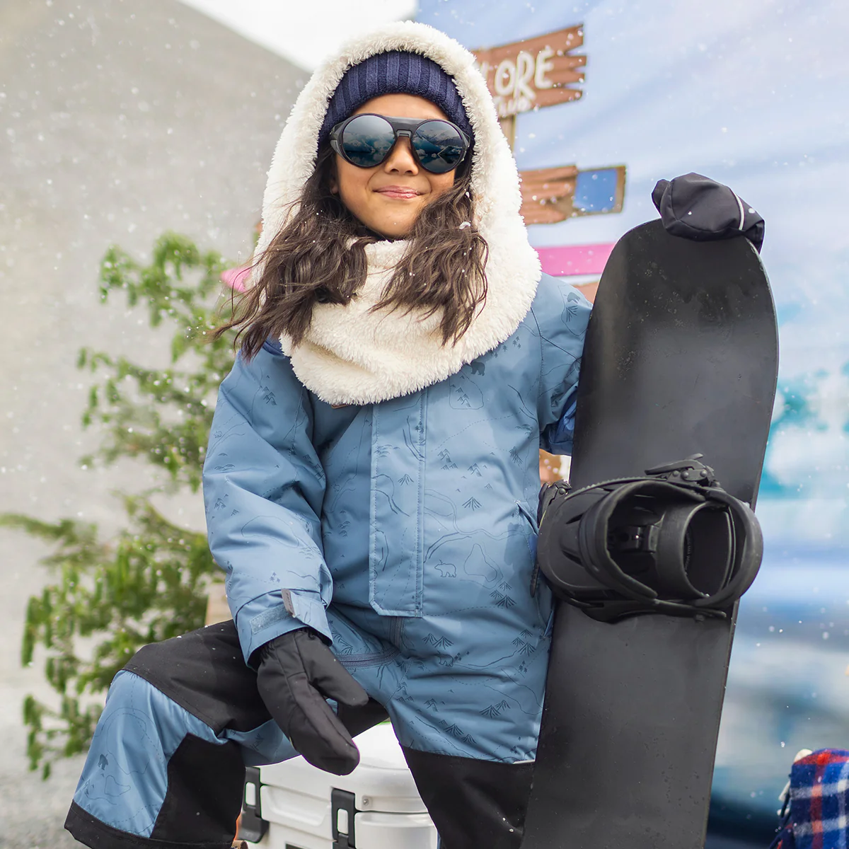 Habit de neige une pièce bleu, enfant - Image 2