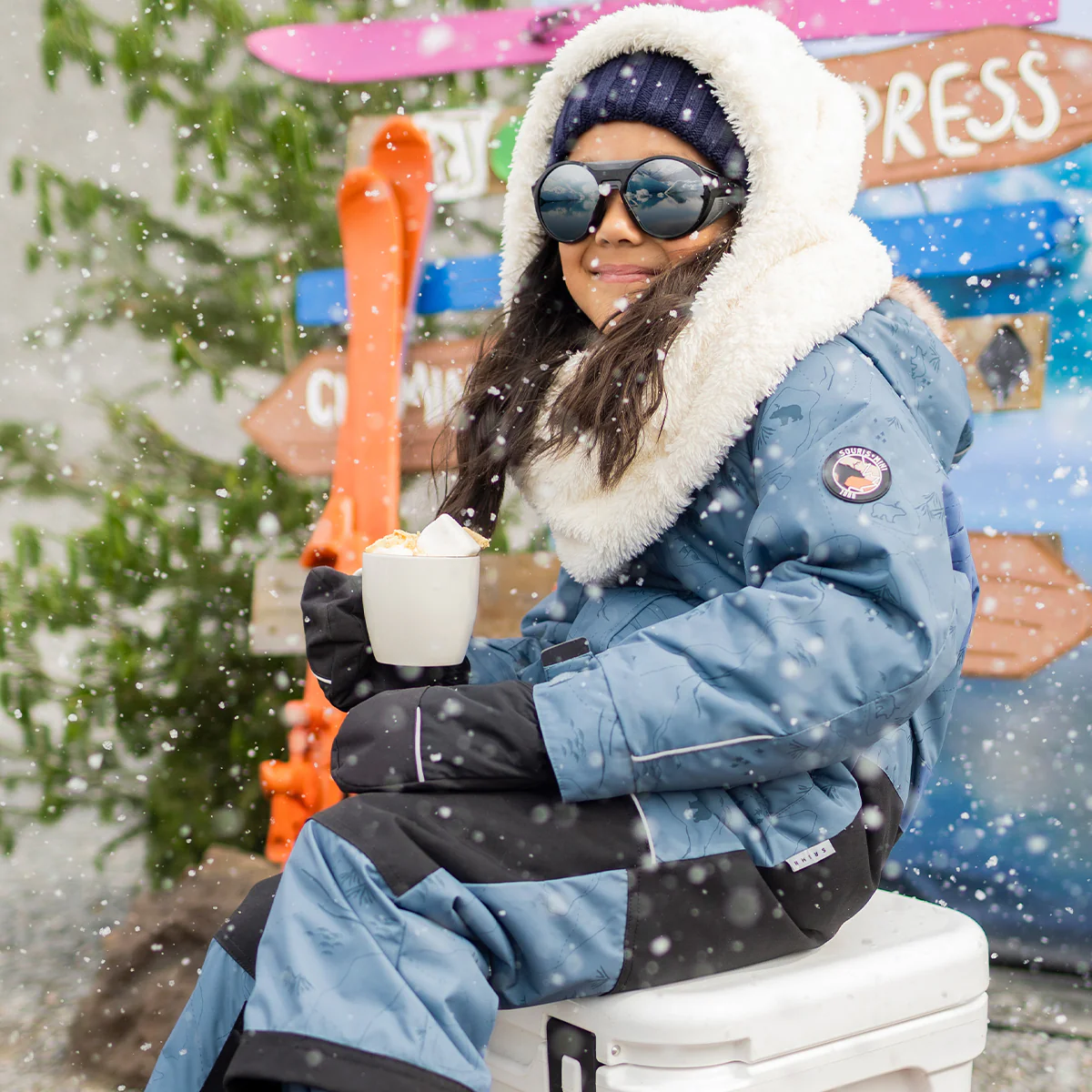 Habit de neige une pièce bleu, enfant - Image 4