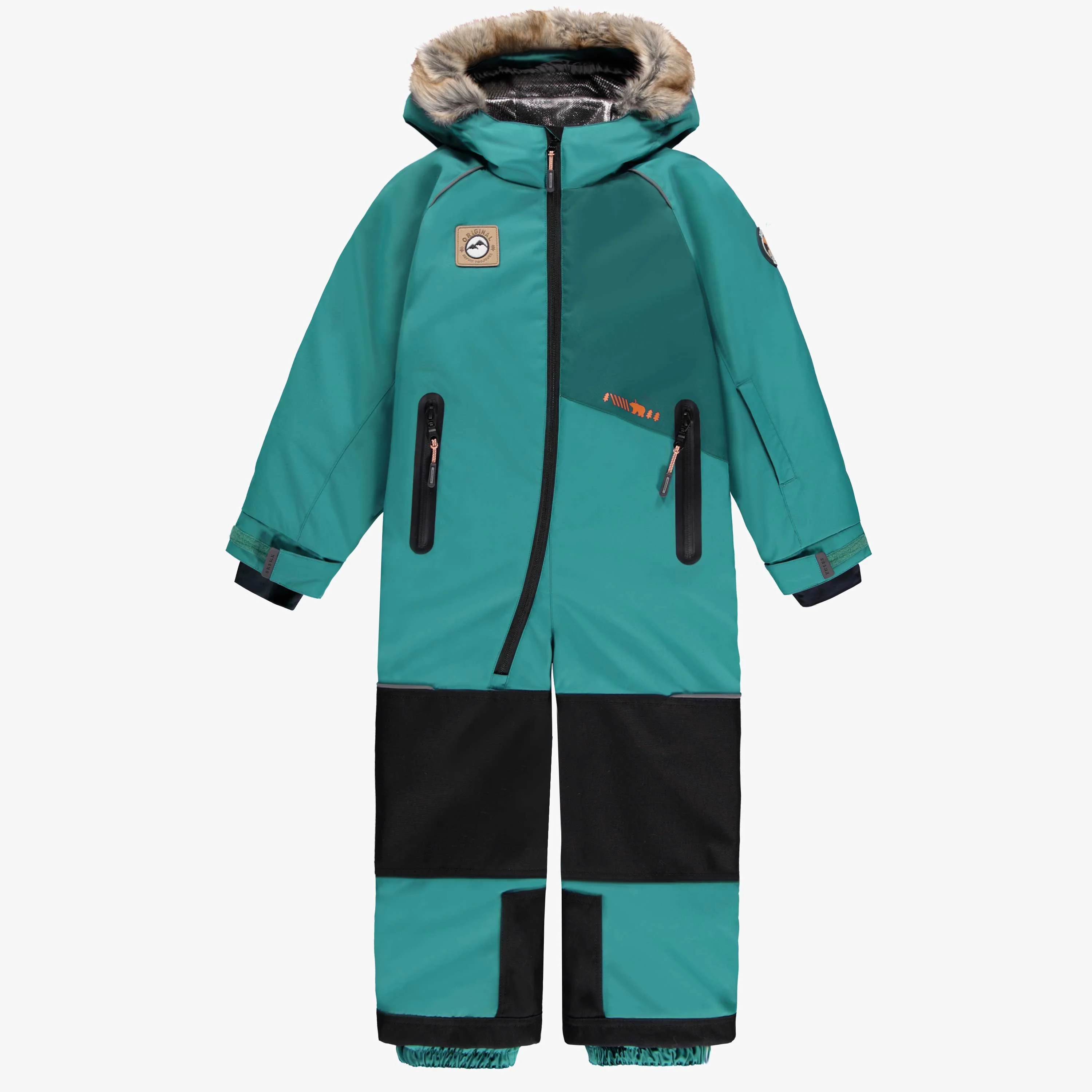 Habit de neige une pièce turquoise, enfant