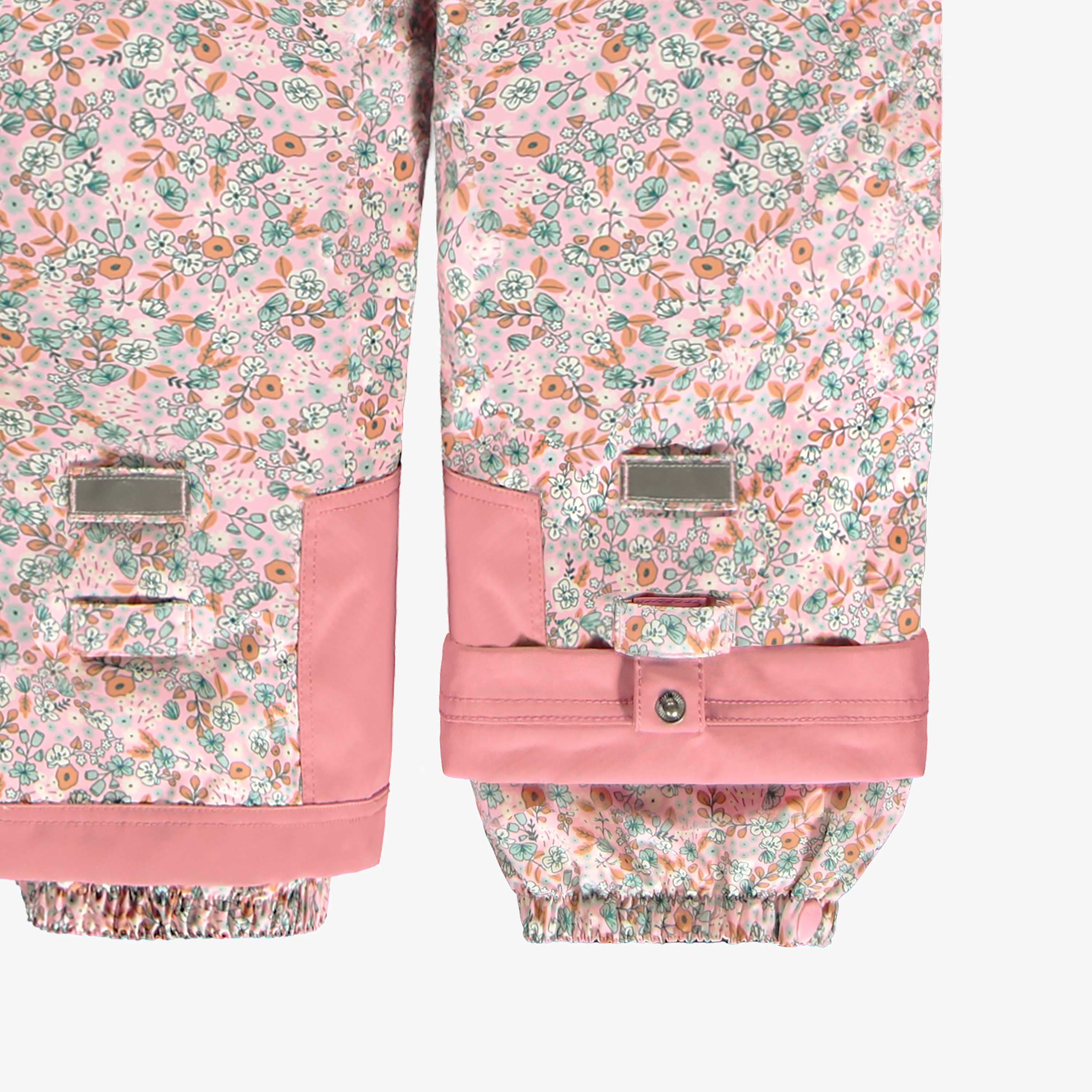 Habit de neige une pièce rose avec fleurs, enfant - Image 18