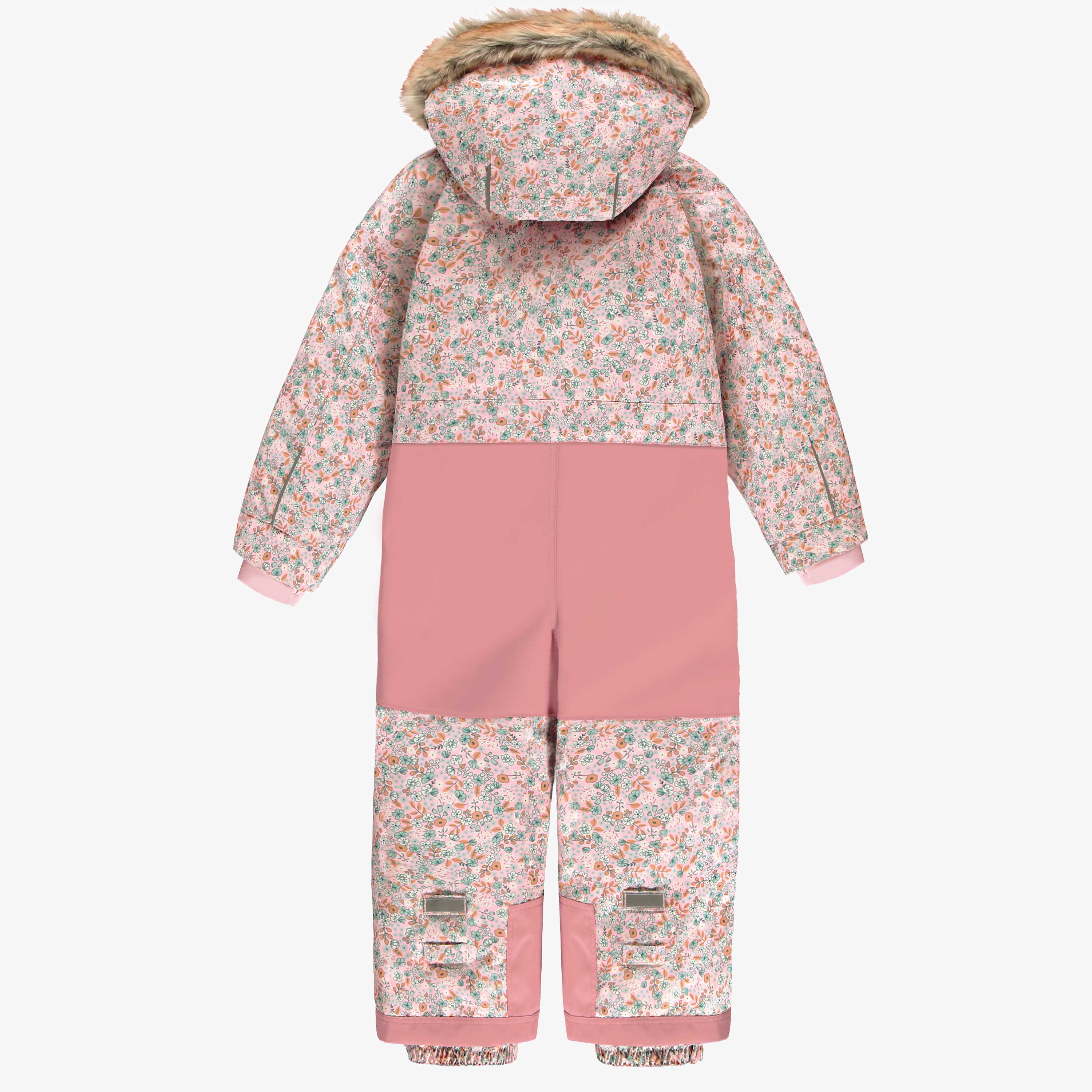 Habit de neige une pièce rose avec fleurs, enfant - Image 7