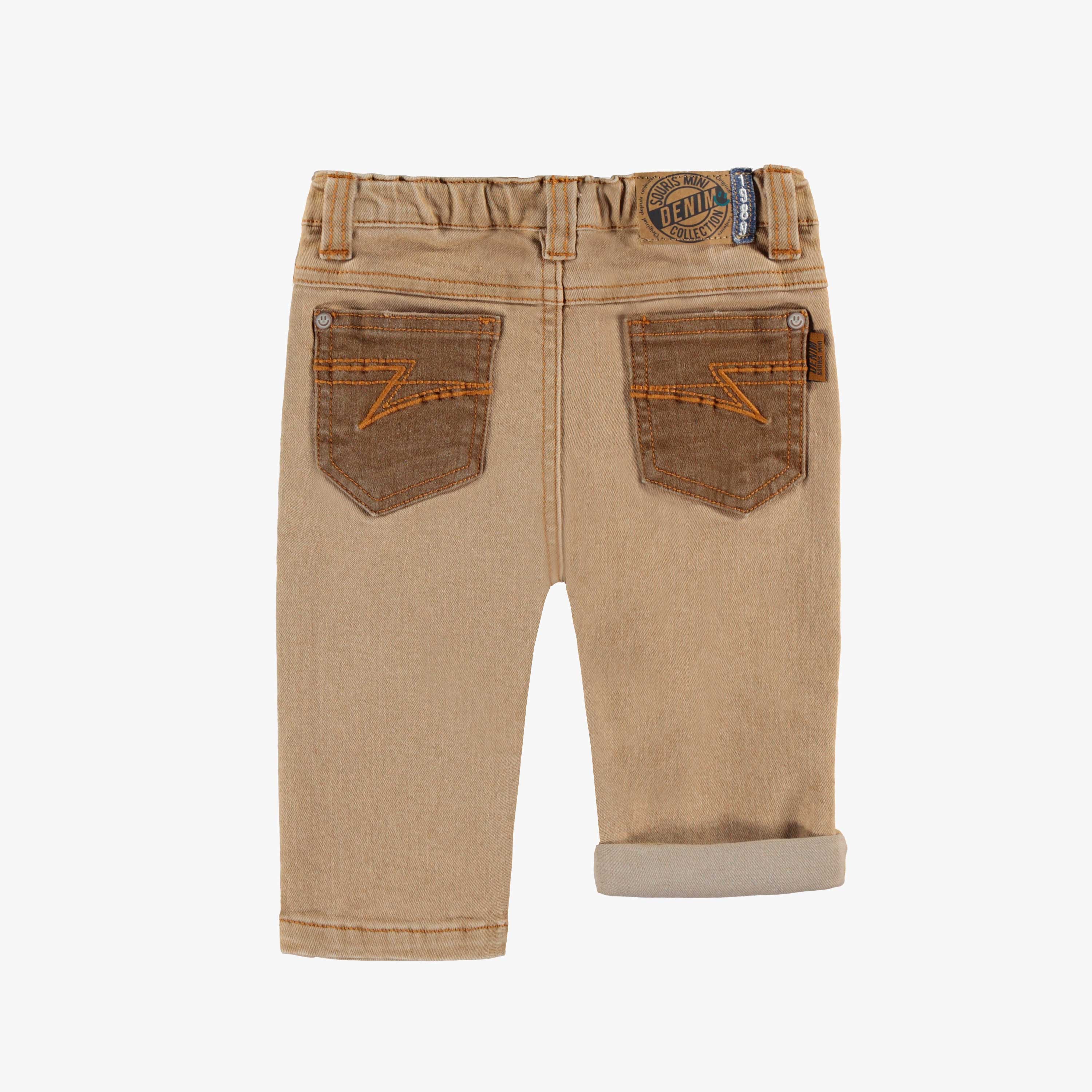 Jean beige coupe régulière, bébé - Image 4