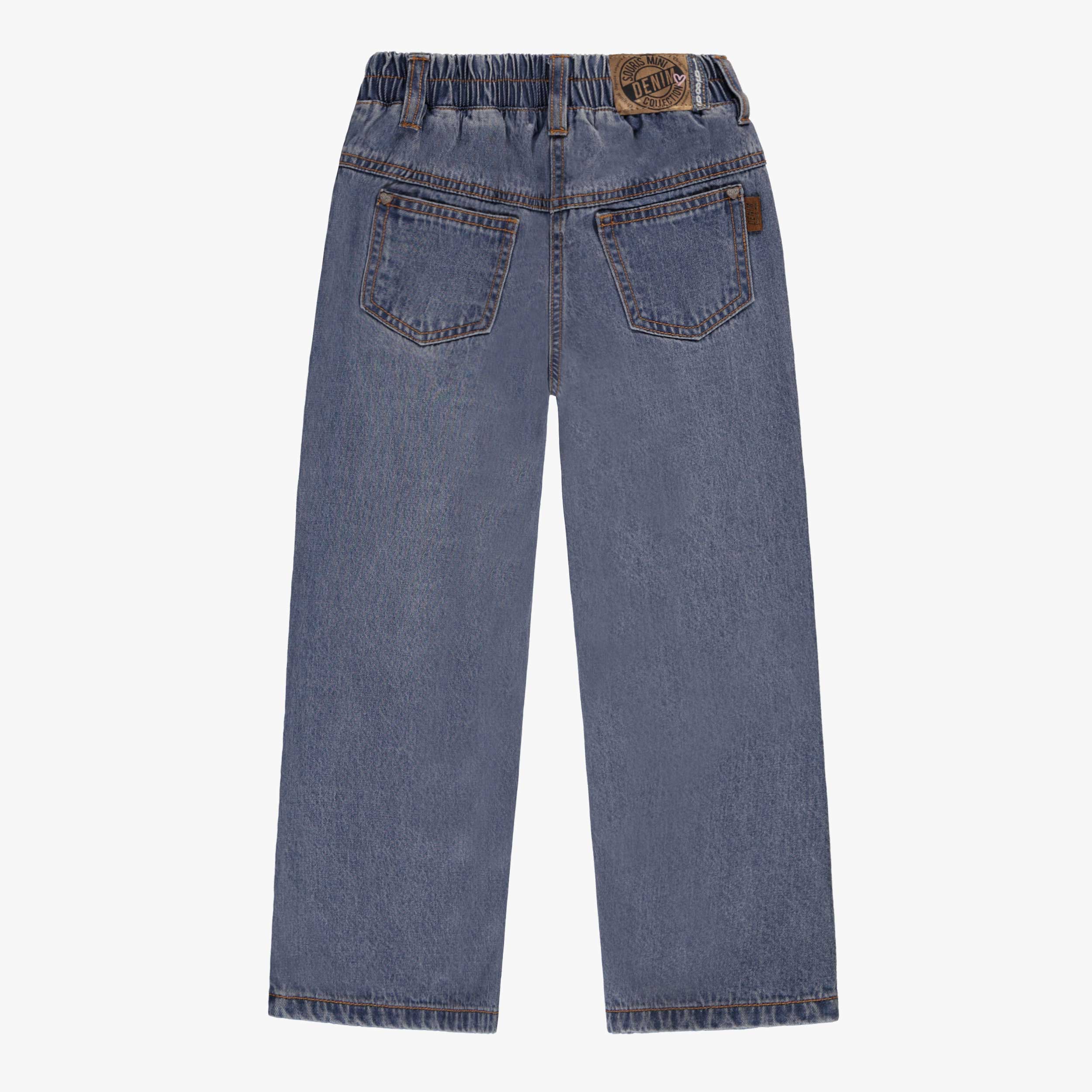 Jean bleu coupe décontractée, enfant - Image 2