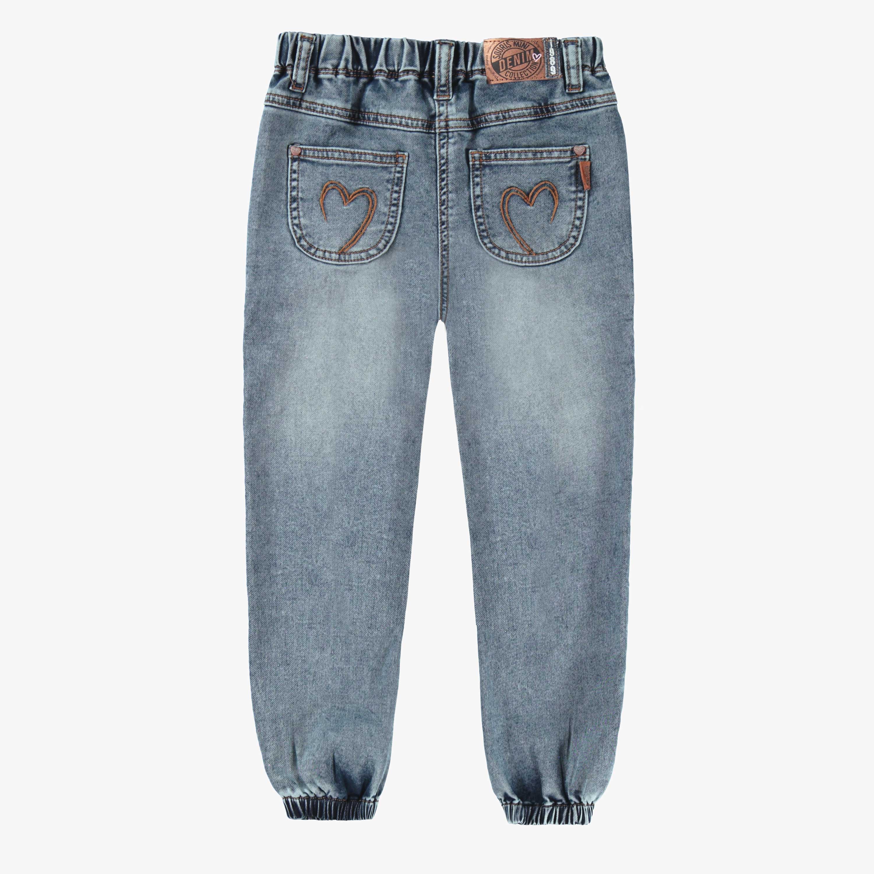 Jean bleu coupe décontractée, enfant - Image 2
