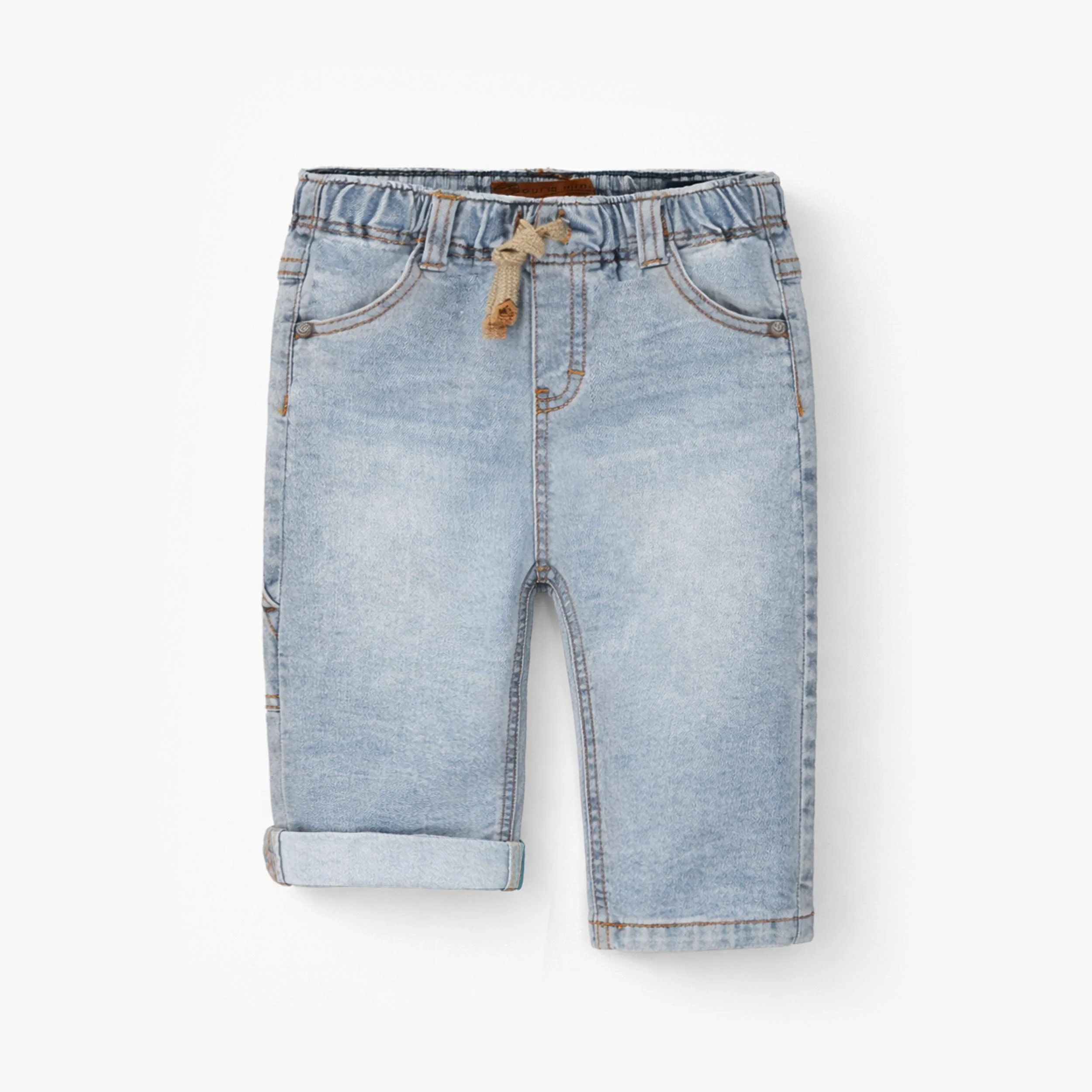 Jean bleu pâle avec écusson étoile, bébé