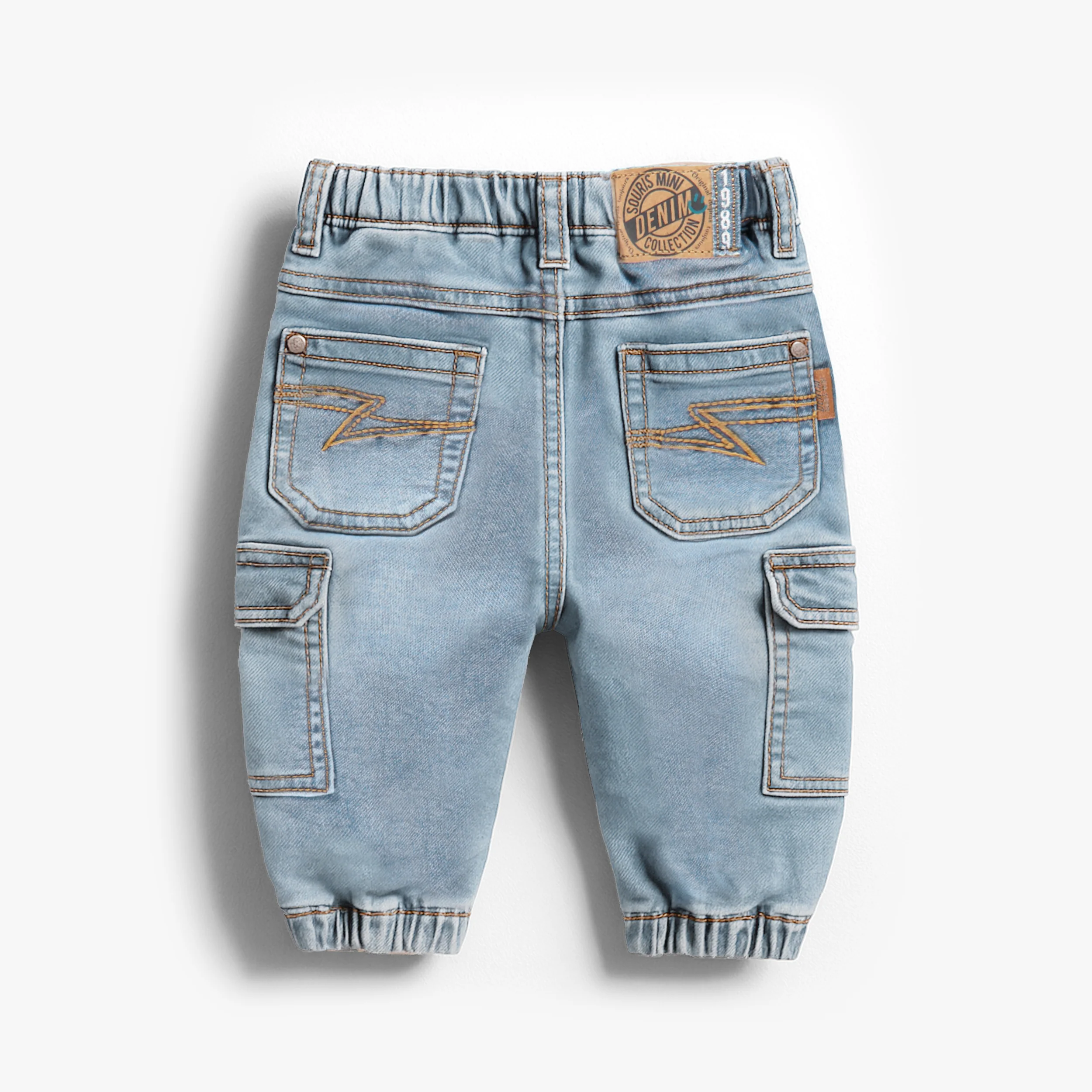 Jean cargo bleu, bébé - Image 2