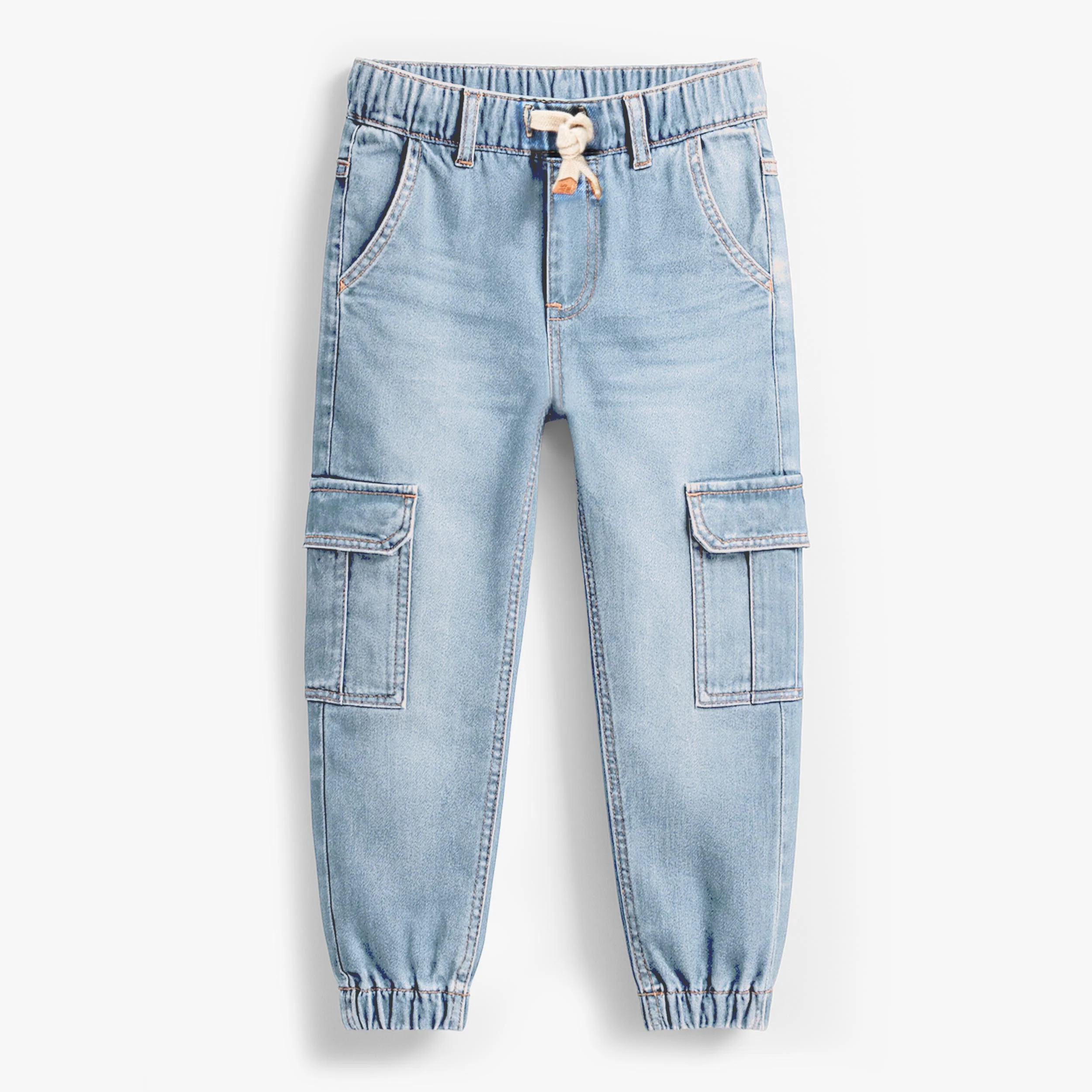 Jean cargo bleu, enfant
