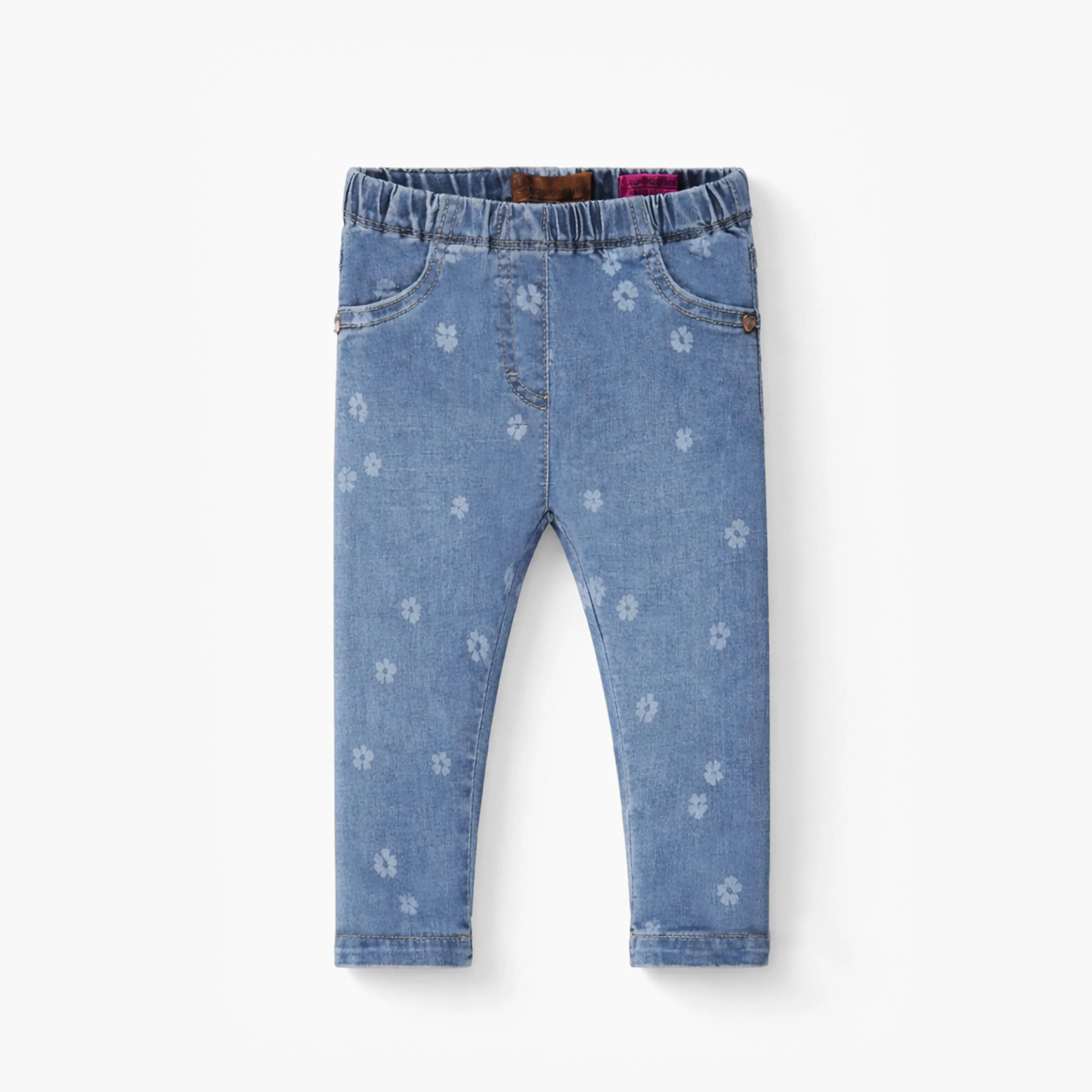 Jegging bleu à motif floral, bébé