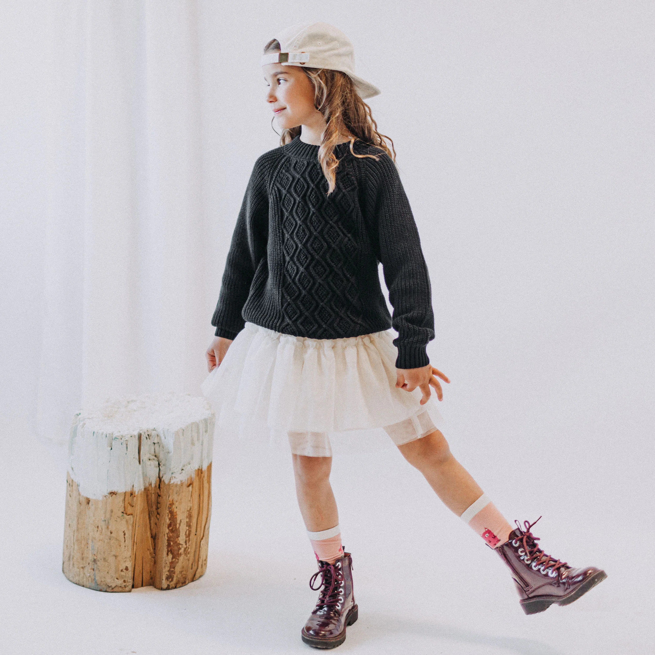 Jupe crème en tulle de polyester, enfant - Image 2