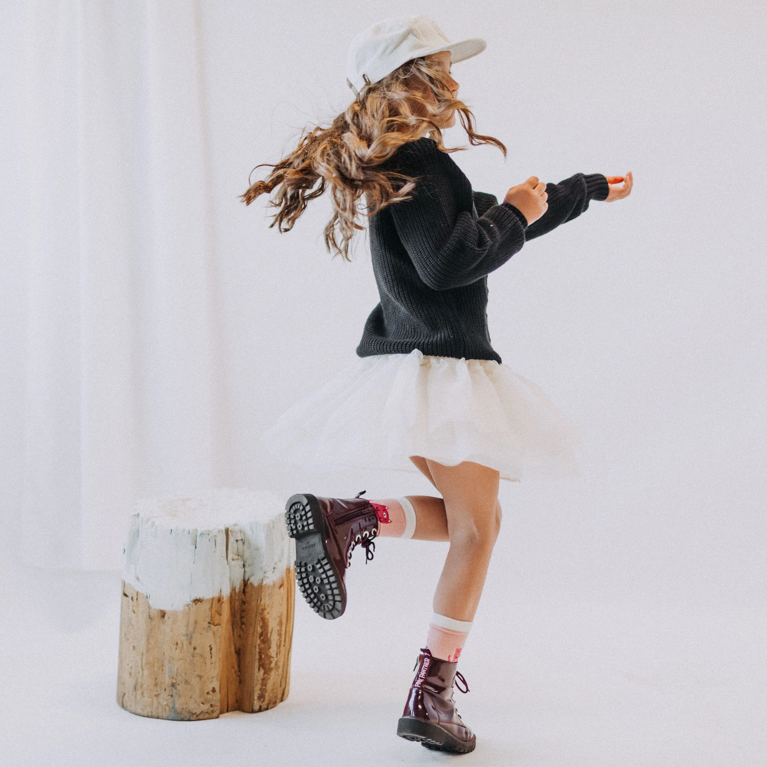 Jupe crème en tulle de polyester, enfant - Image 3