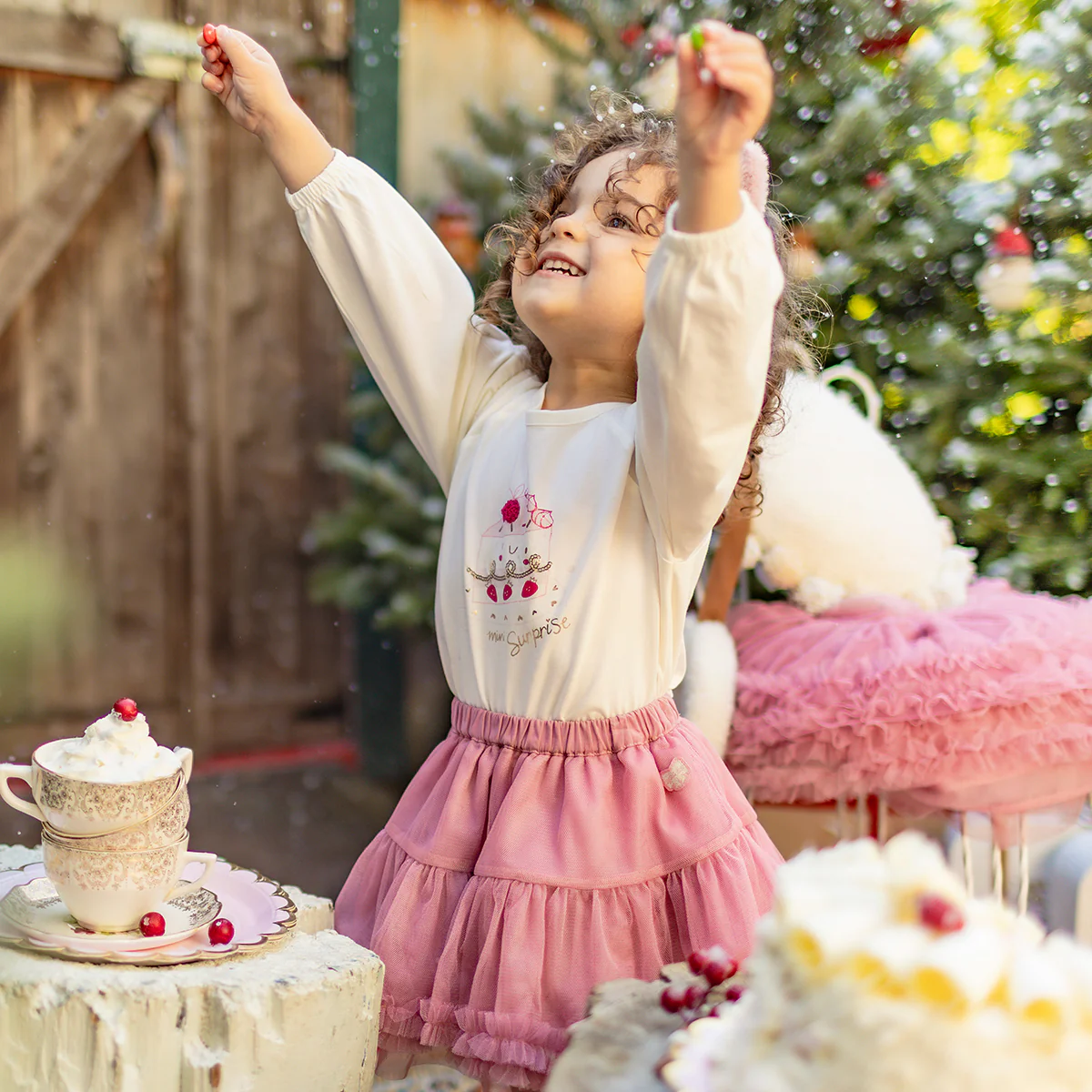 Jupe rose en tulle souple, bébé - Image 6