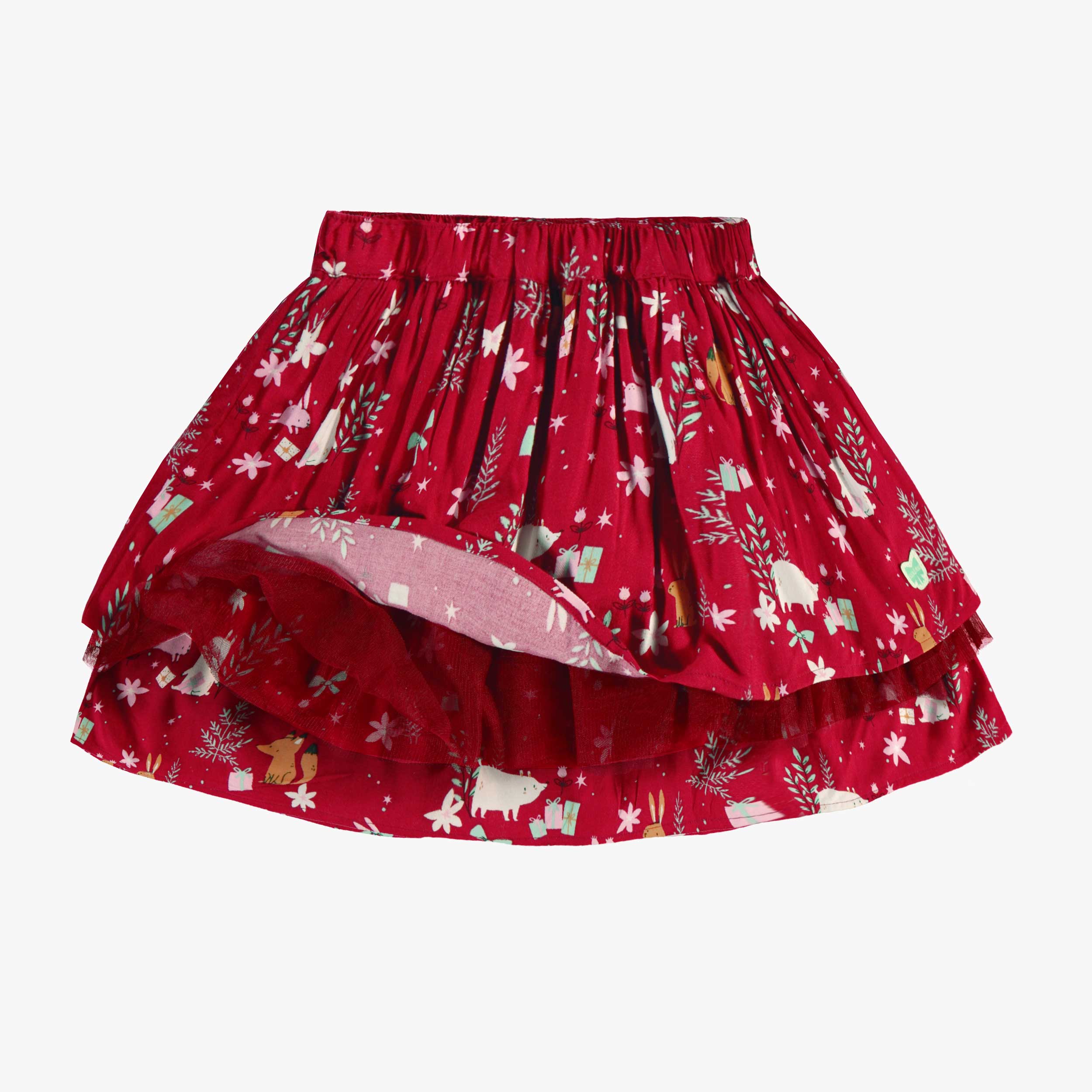 Jupe rouge à motifs festifs, enfant - Image 4