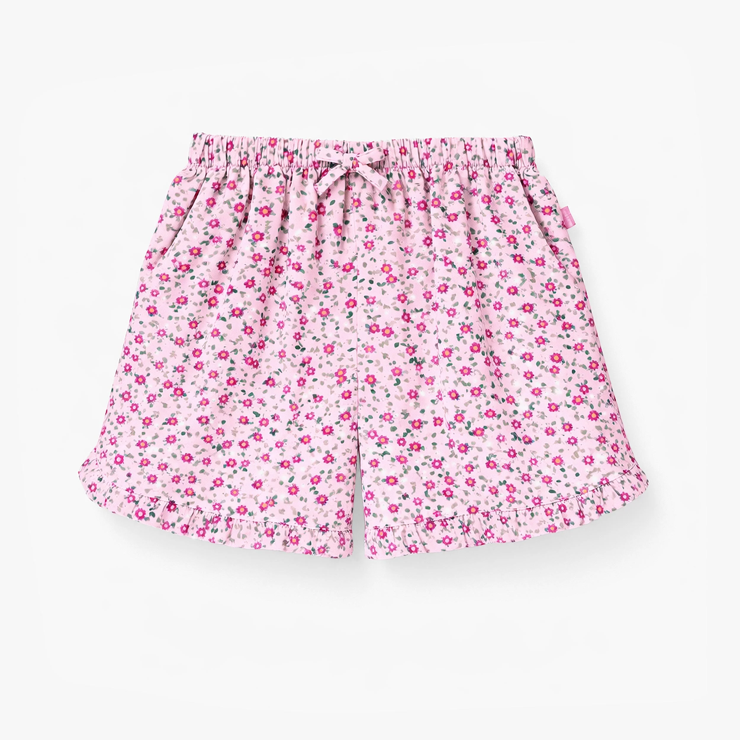 Jupe-short lilas à motif floral, enfant