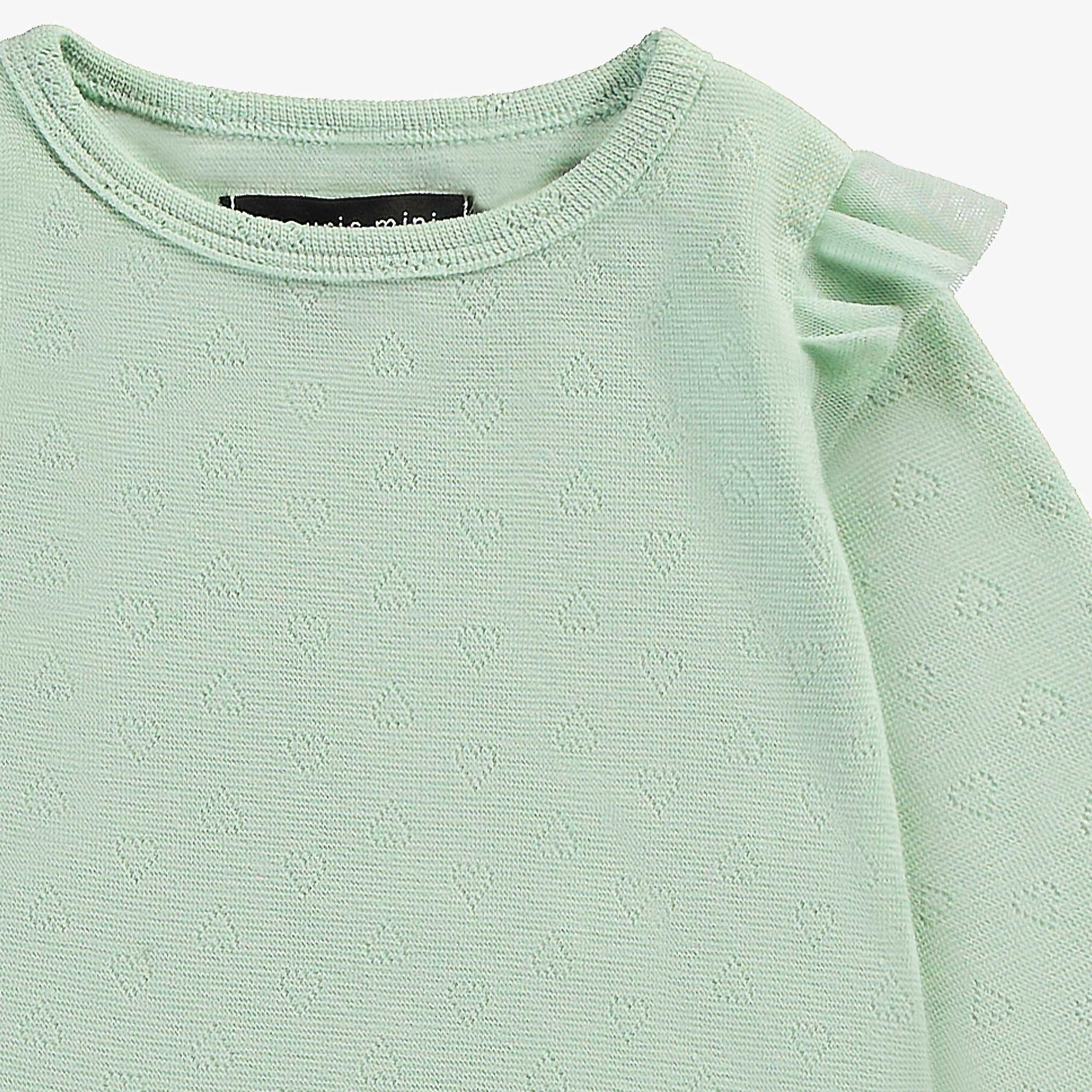 Justaucorps vert sauge avec motifs pointelle, bébé - Image 2