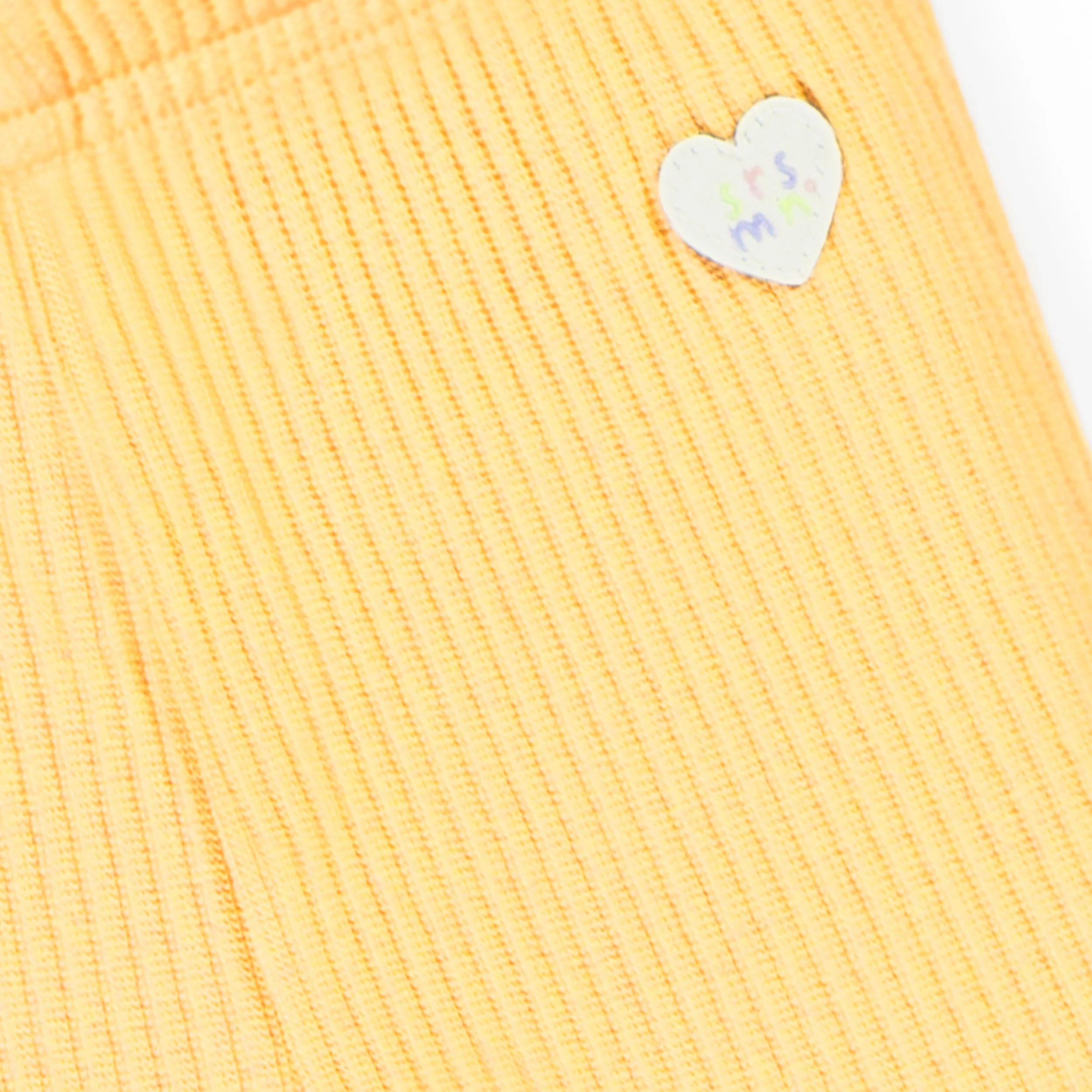 Legging court jaune en tricot côtelé, bébé - Image 3