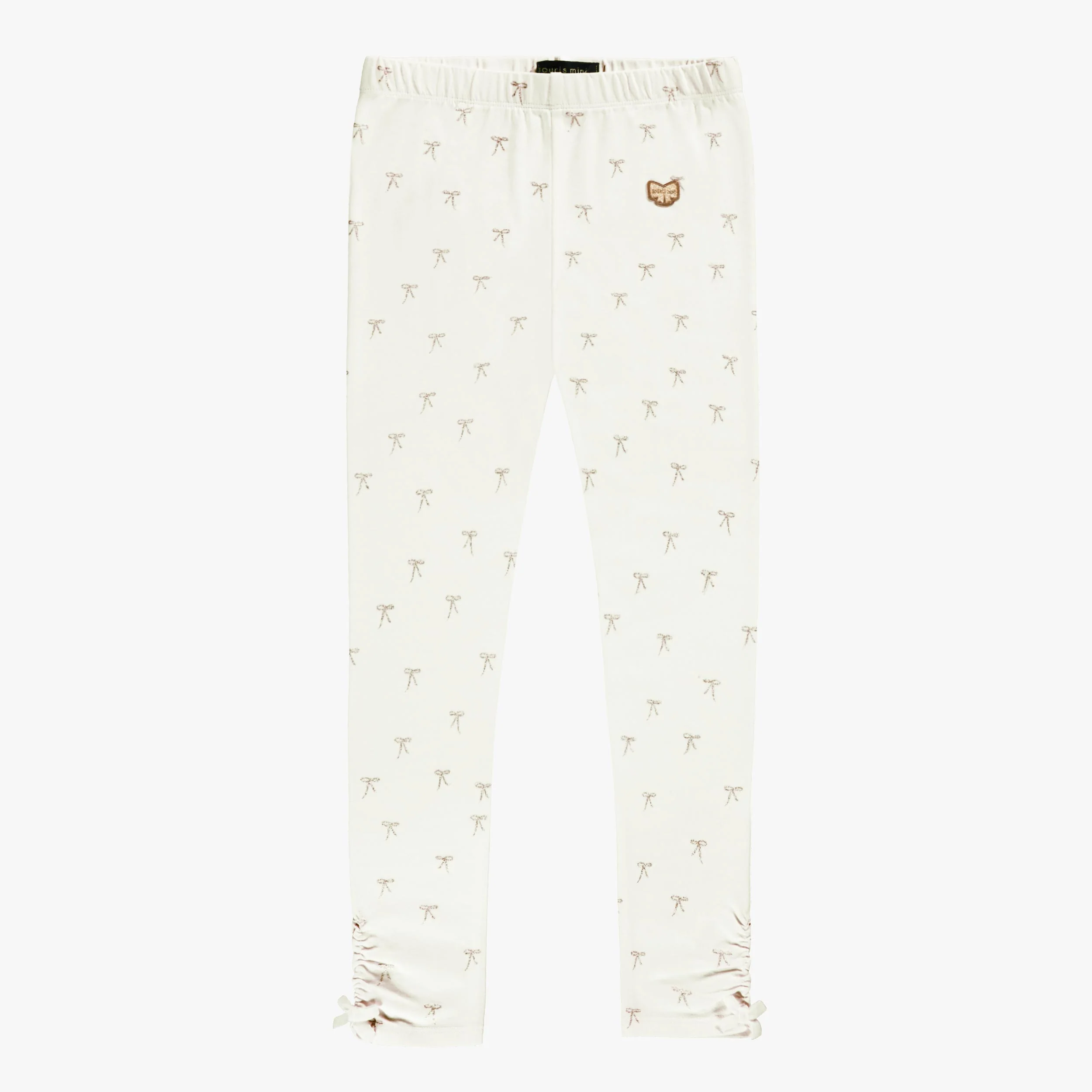 Legging crème avec motifs de boucles, enfant